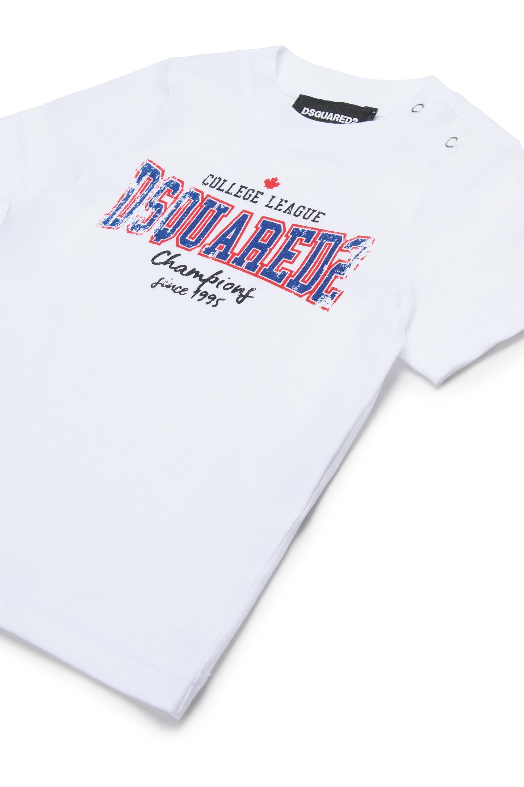 D2Kids Newborn College T-shirt White  DQ2855D0ACD DQ100 DSQUARED2 