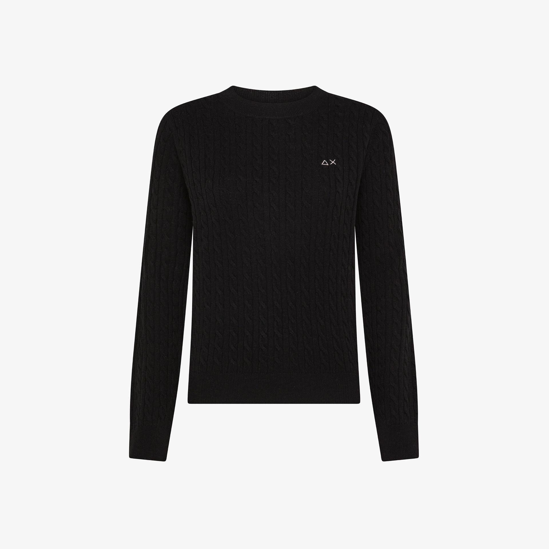 Maglione in lana e cashmere a trecce K45247 11 SUN68 