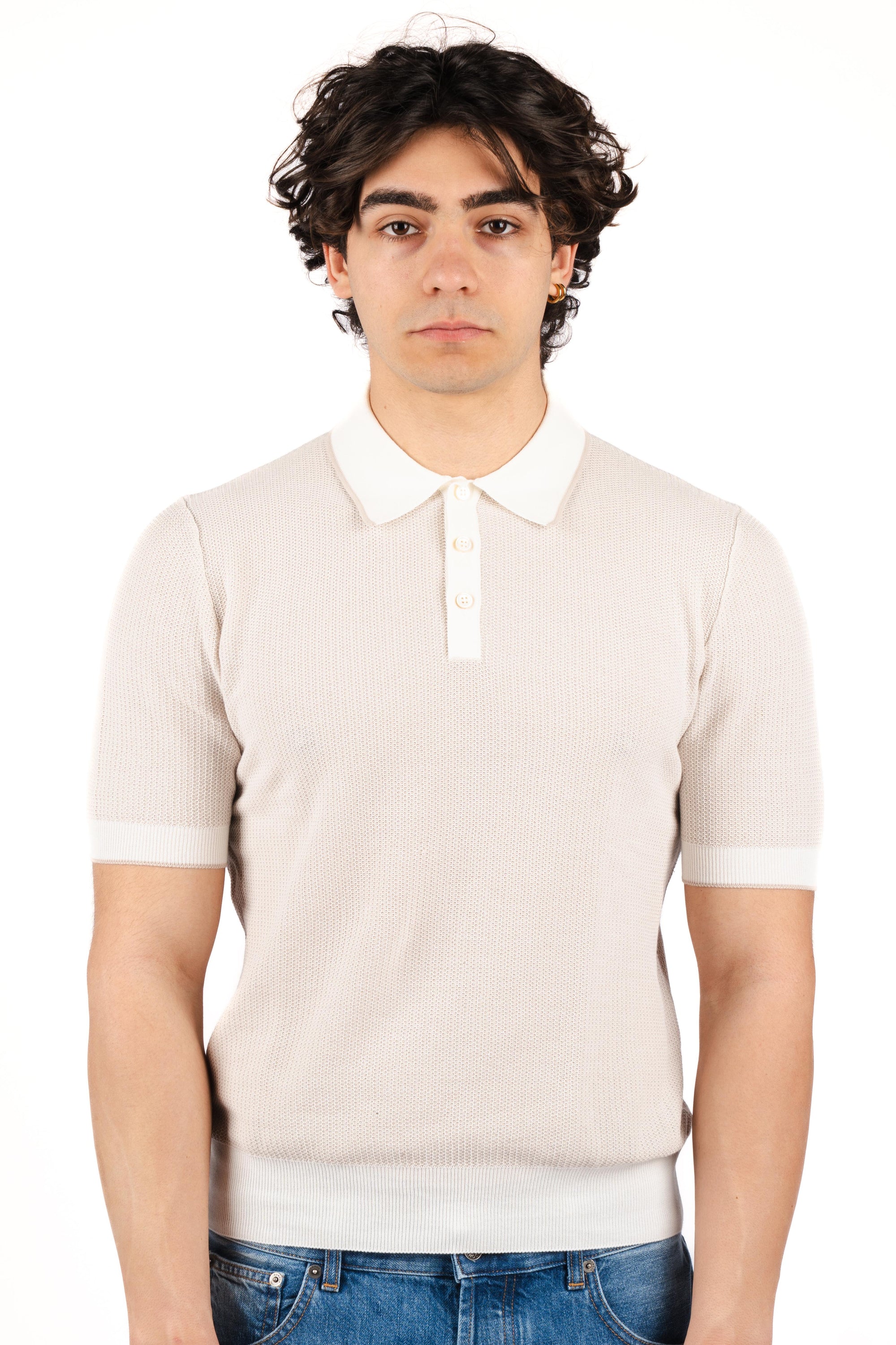 Polo con lavorazione a nido d'ape 57113/18069 005 GRAN SASSO 