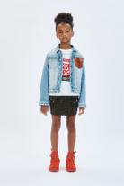 Giacca denim con logo stampato DQ3240D0AF3 DQ01 DSQUARED2 