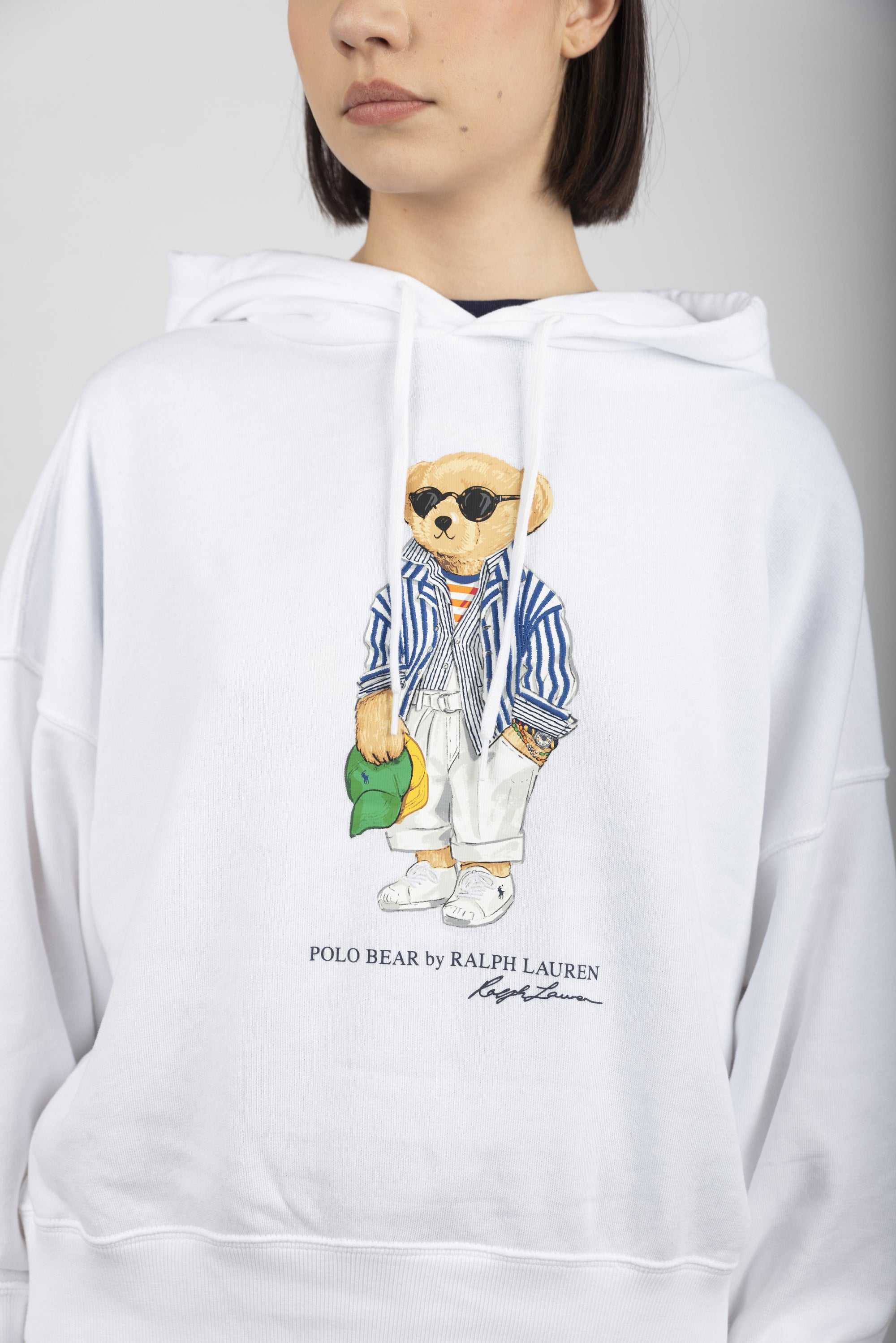 Felpa con cappuccio Polo Bear bianco 211959115 001 POLO RALPH LAUREN 