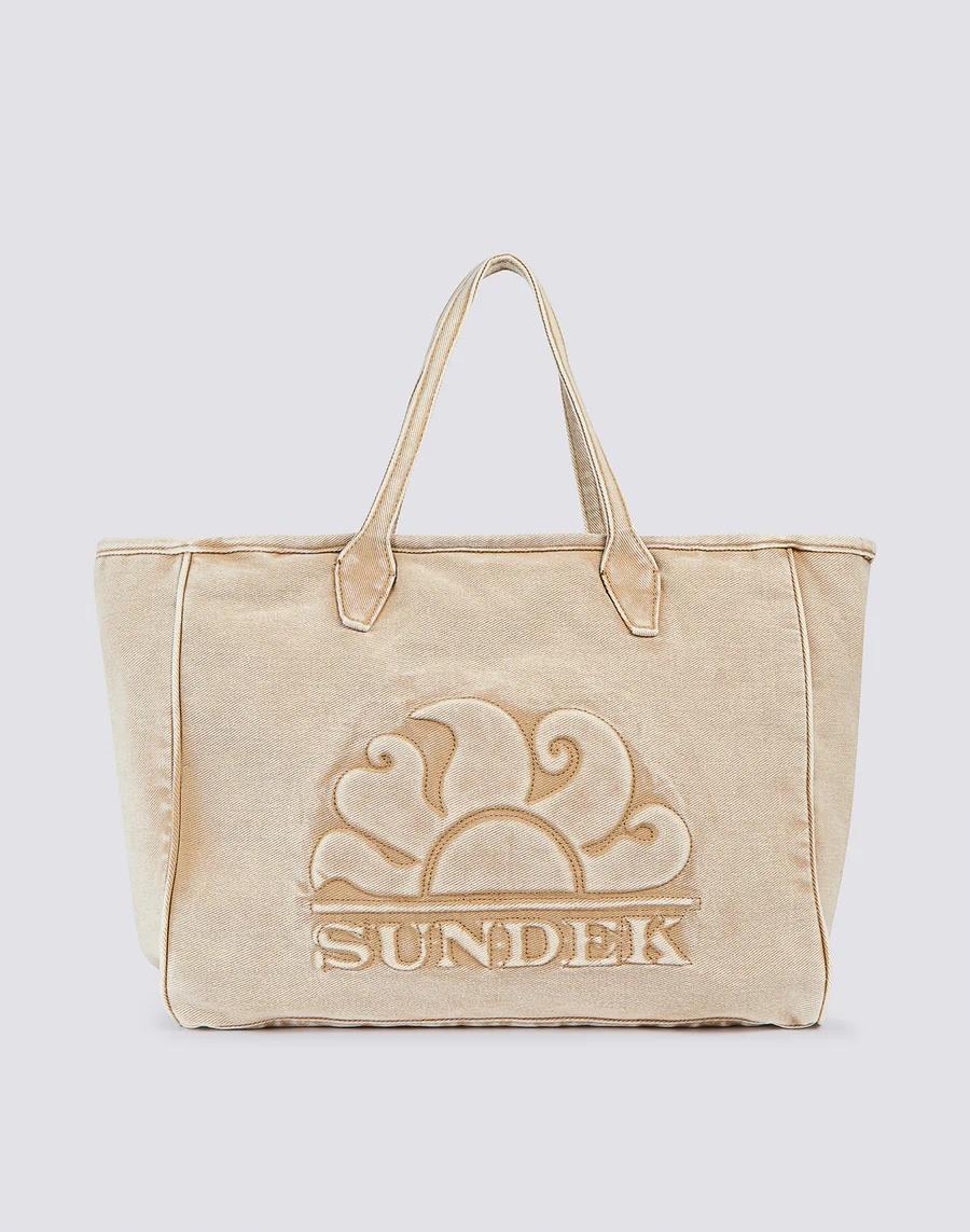 Roberts tote bag regular in tinto capo beige AW030ABCV400 A7200 SUNDEK 