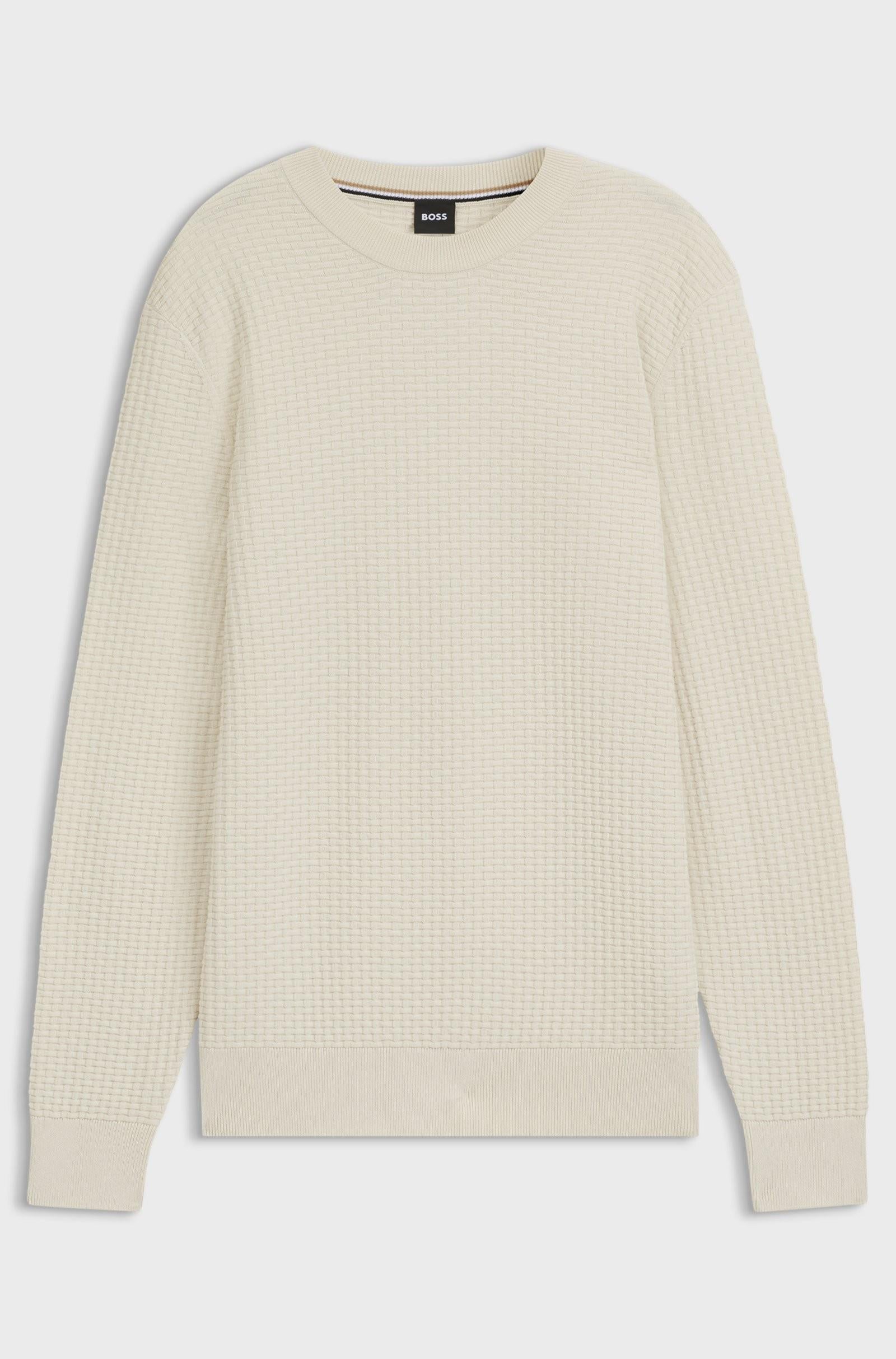 Maglione in cotone con lavorazione pregiata 50545283 131 BOSS 