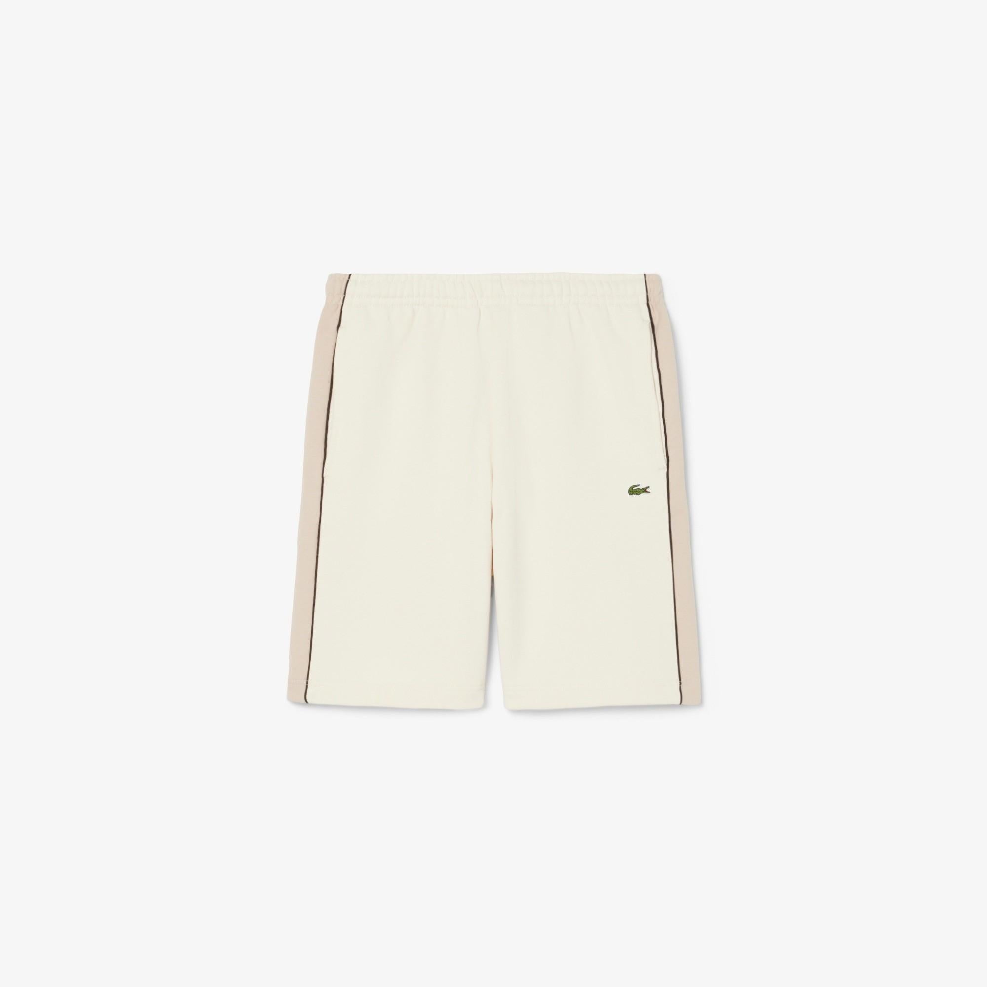 Shorts in tessuto felpato regular fit color block GH0893 3RR LACOSTE 