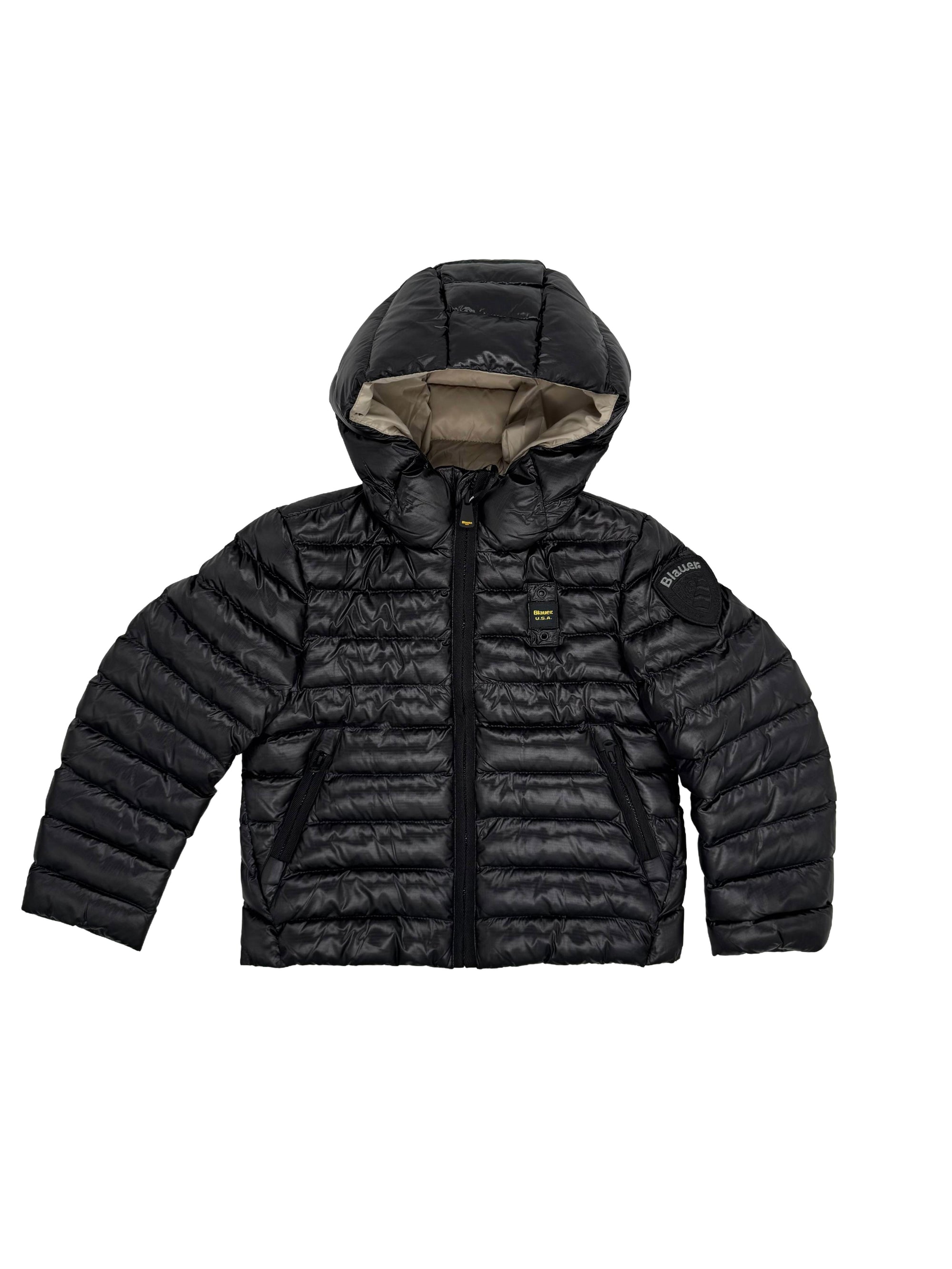 Piumino Adams con cappuccio 25WBLKC02426 999EI BLAUER 