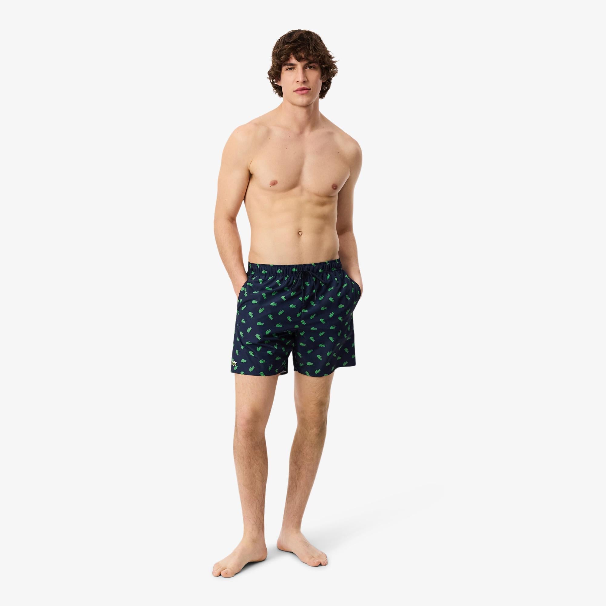 Boxer mare medi con stampa coccodrillo MH1851 166 LACOSTE 
