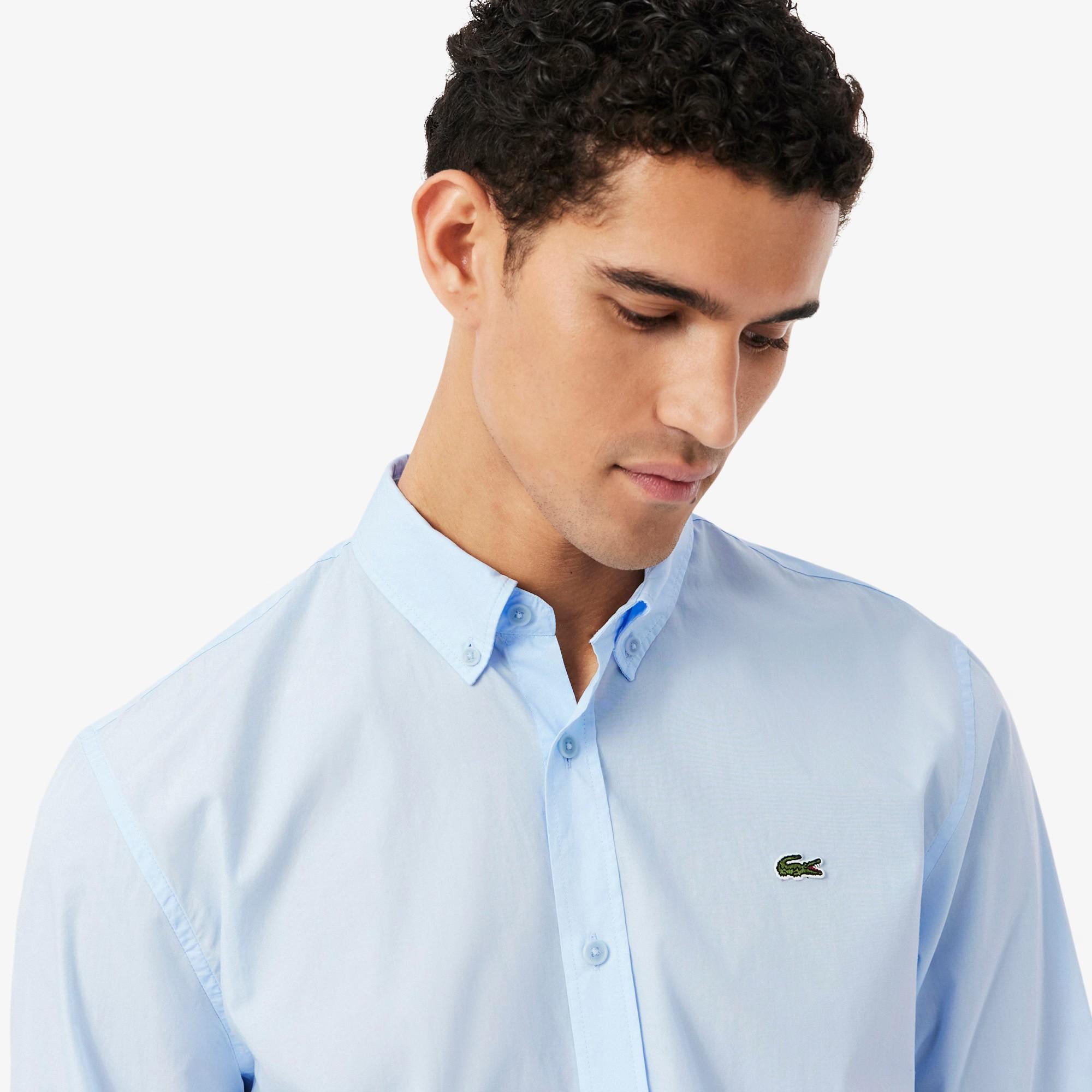 Camicia regular fit in popeline elasticizzato CH2316 T01 LACOSTE 