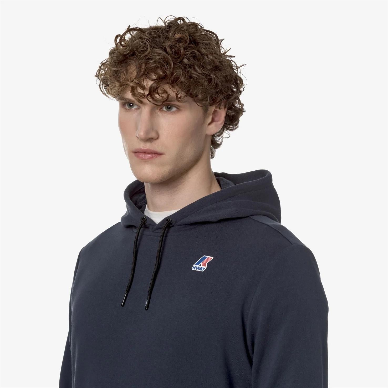 Maglione in pile di cotone unisex blu K41224W K89 K-WAY 