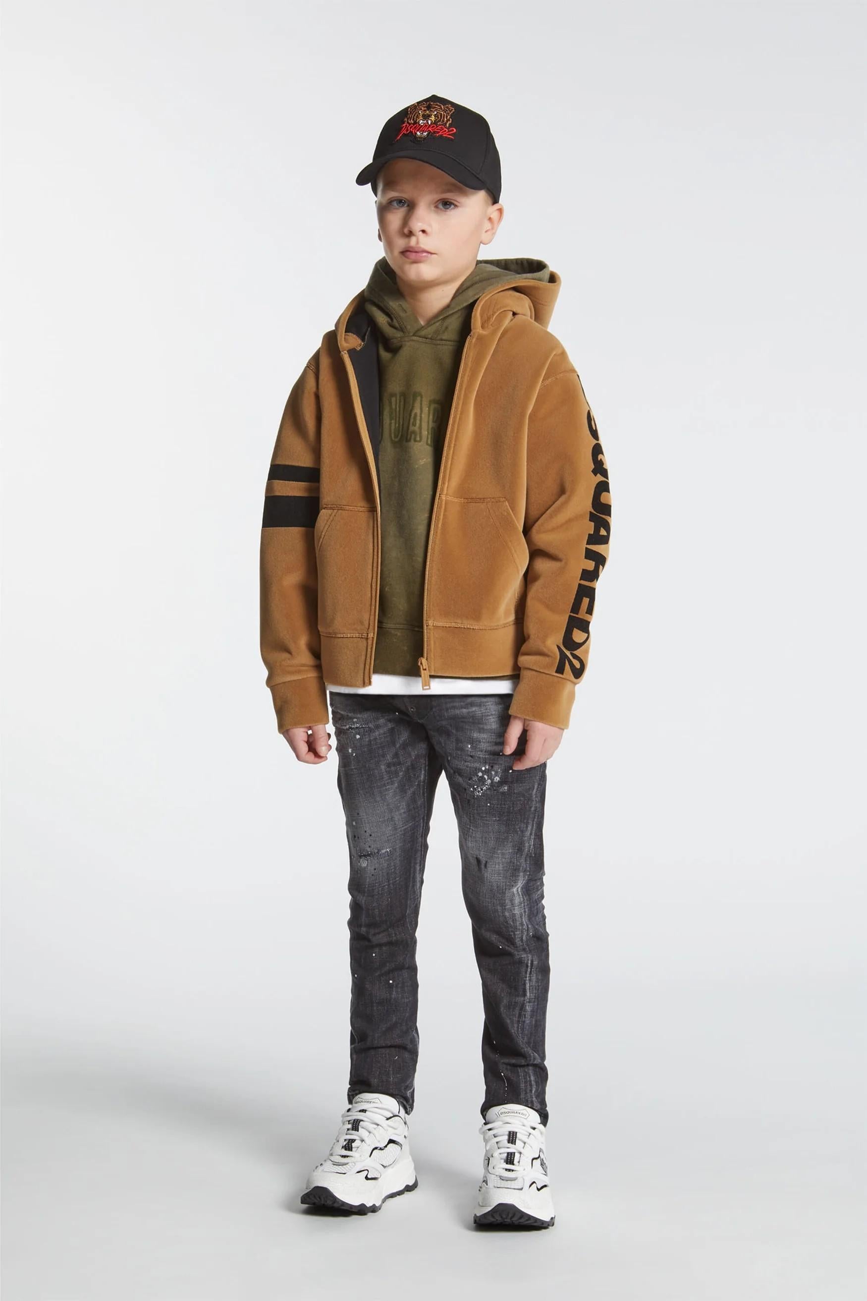 Felpa con cappuccio in neoprene DQ3001D0AF8 DQ721 DSQUARED2 