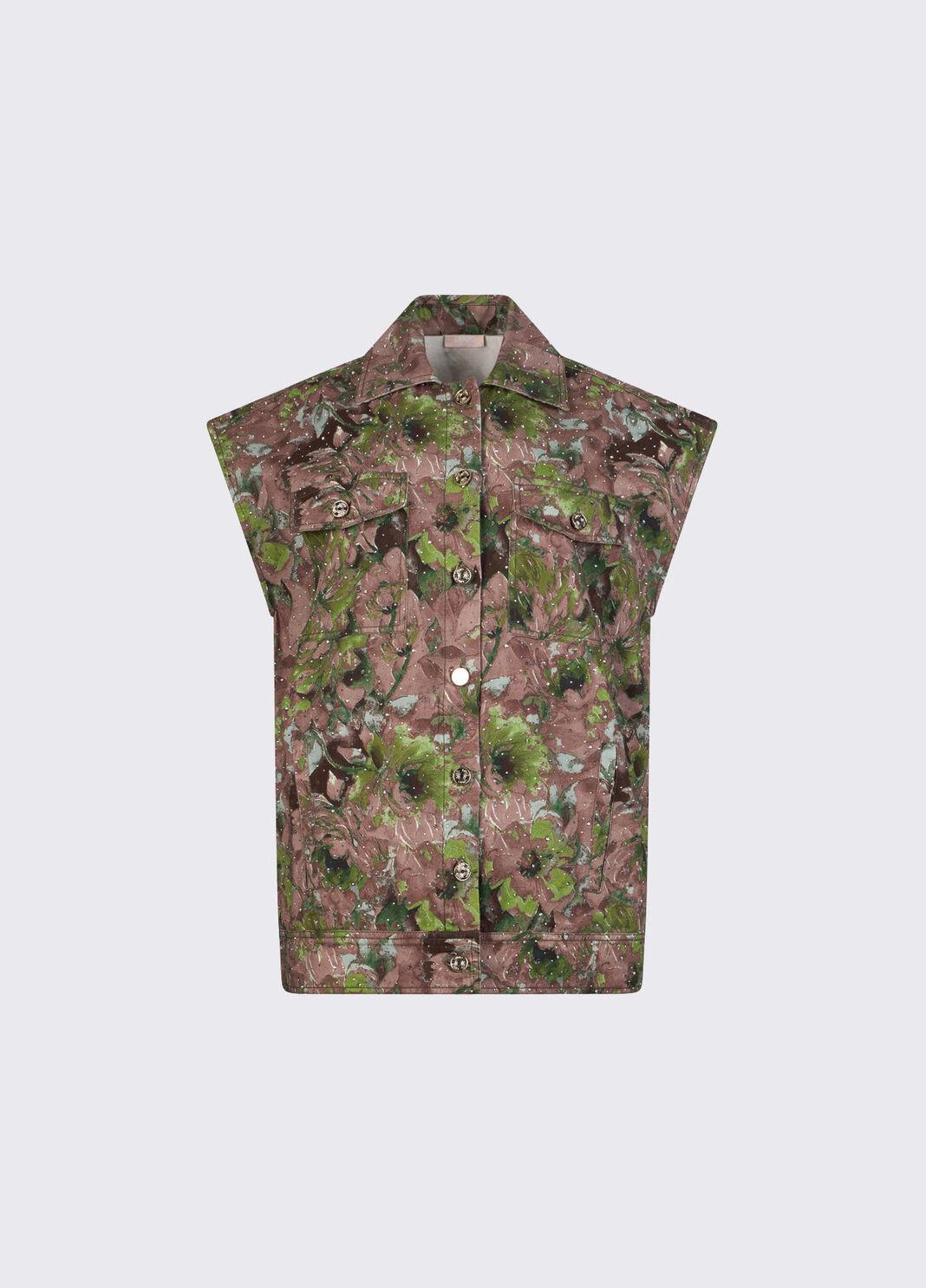 Gilet con stampa WA6341T433A P9360 LIU JO WHITE1 
