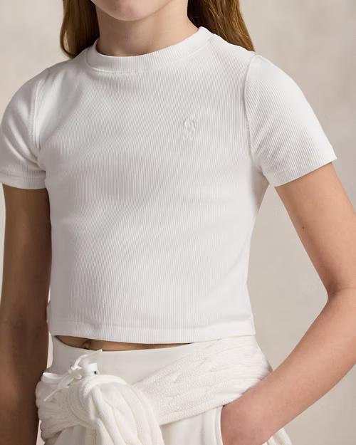 Maglietta squadrata a coste 313A96144 001 POLO RALPH LAUREN 