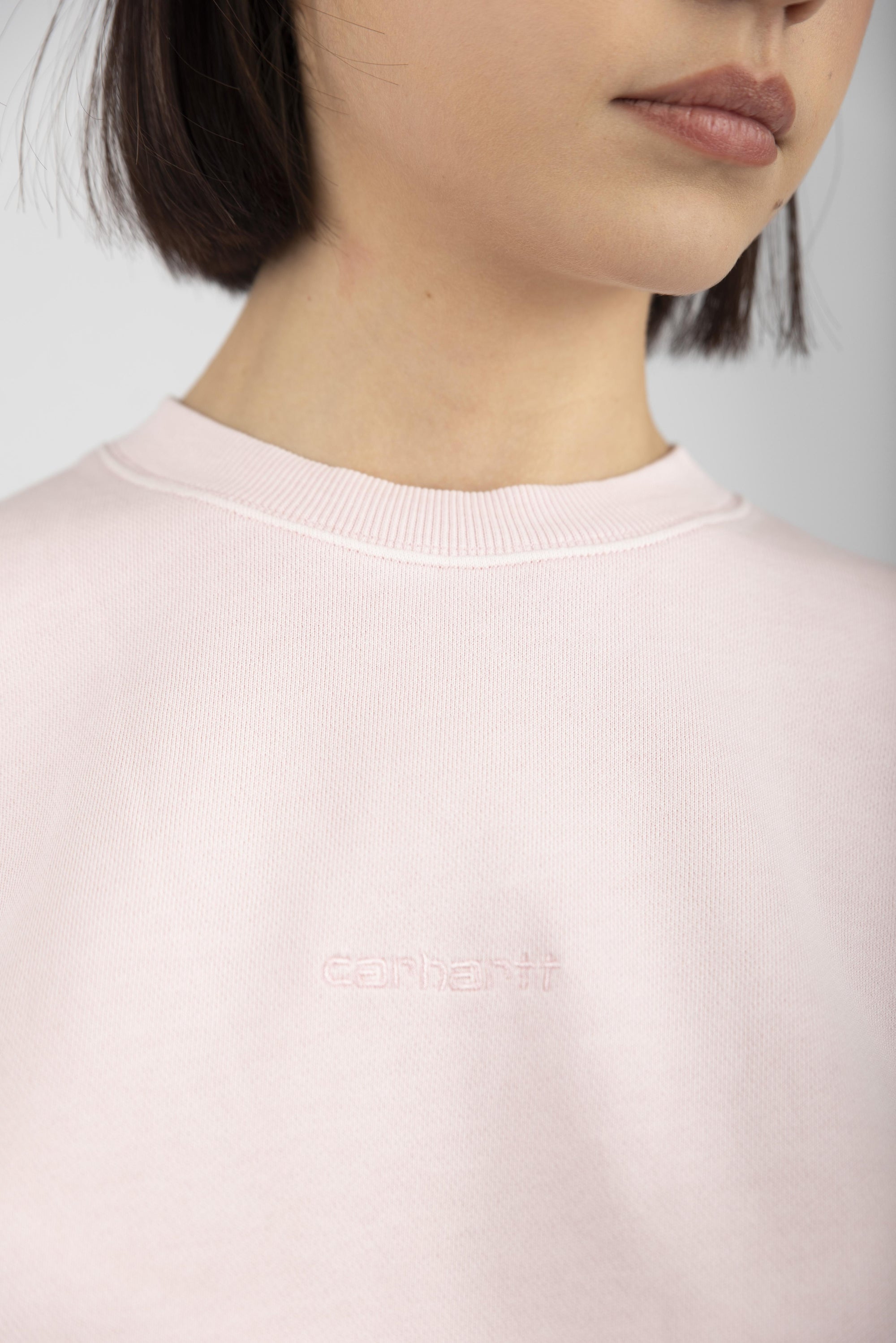 Felpa Women's Benton Sweatshirt air pink garment dyed  I034511 2P7GD CARHARTT WIP 