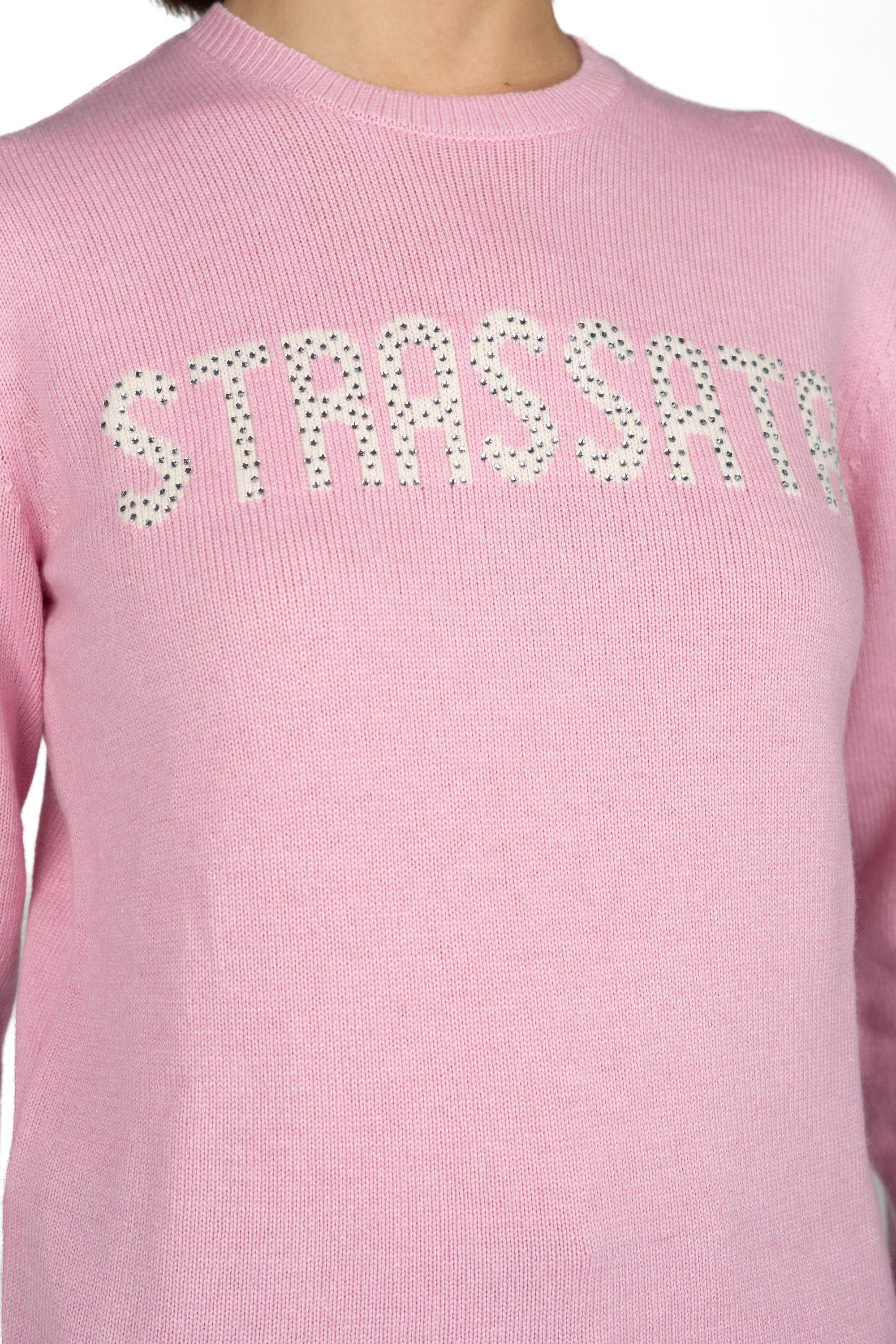 Maglione New Queen con applicazione in strass Strassata QUE0010 01910I MC2 SAINT BARTH 