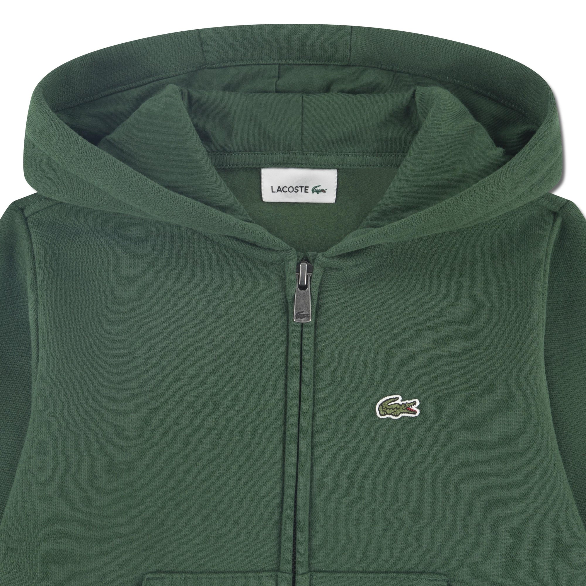 Felpa con cappuccio e zip in pile 847027 F9W LACOSTE 