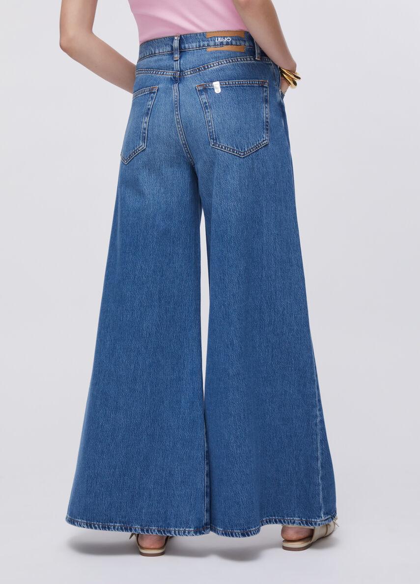 Jeans super flare a vita alta UA6217D0319 79010 LIU JO BLUE DENIM 