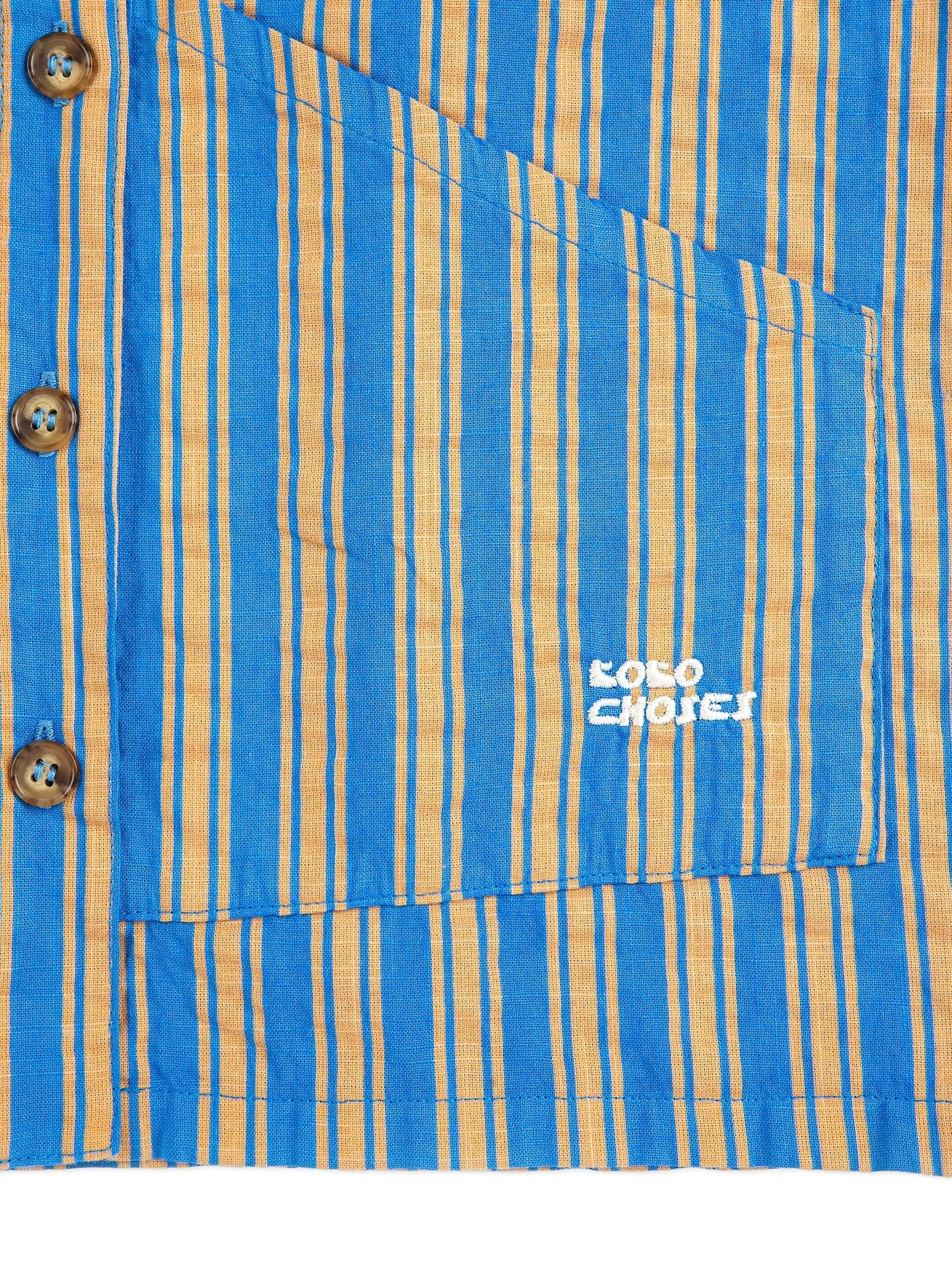Camicia a righe con applicazione B126AC035 411 BOBO CHOSES 
