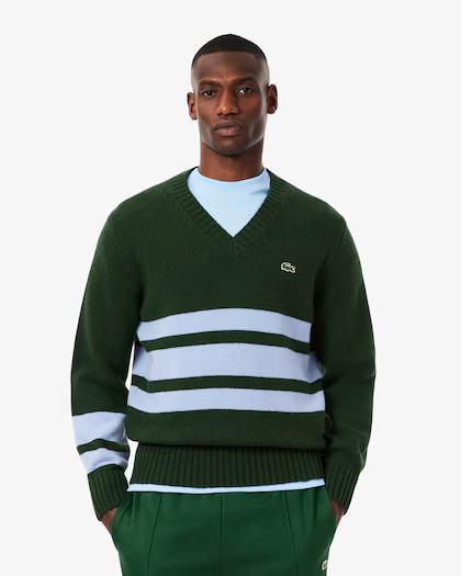 Maglione in lana a righe AH5180 9IS LACOSTE 