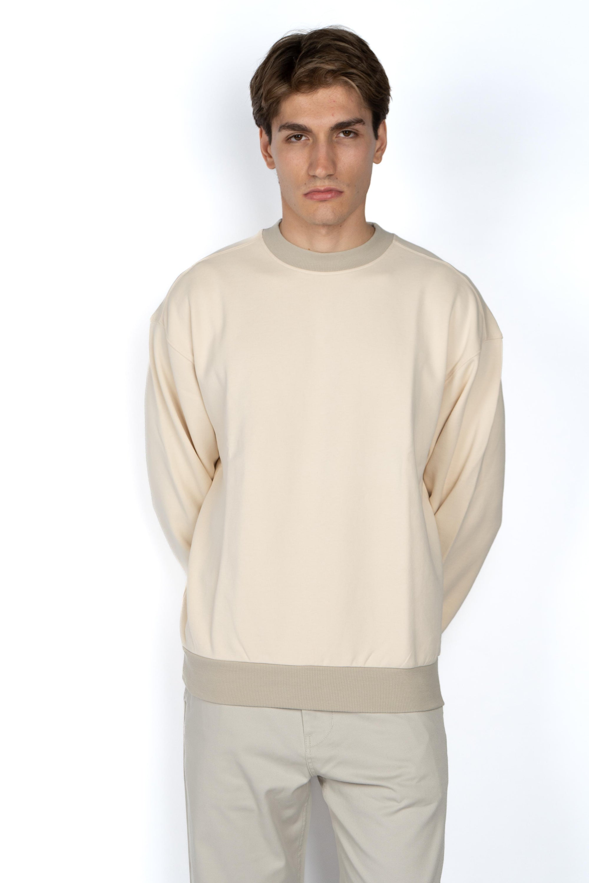 Felpa oversize in misto cotone 50543467 767 BOSS 