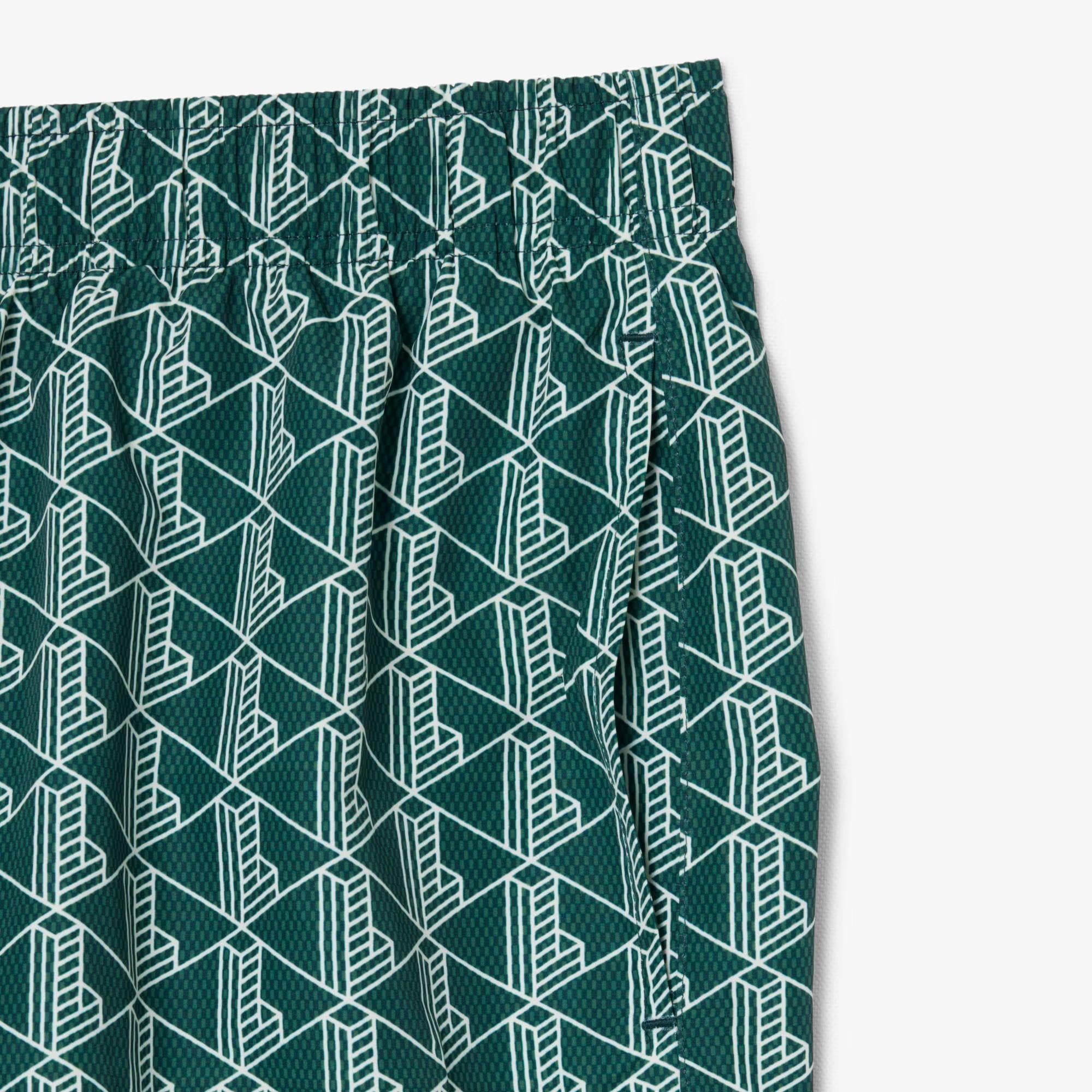 Boxer mare midi con stampa con monogramma MH9086 D1R LACOSTE 
