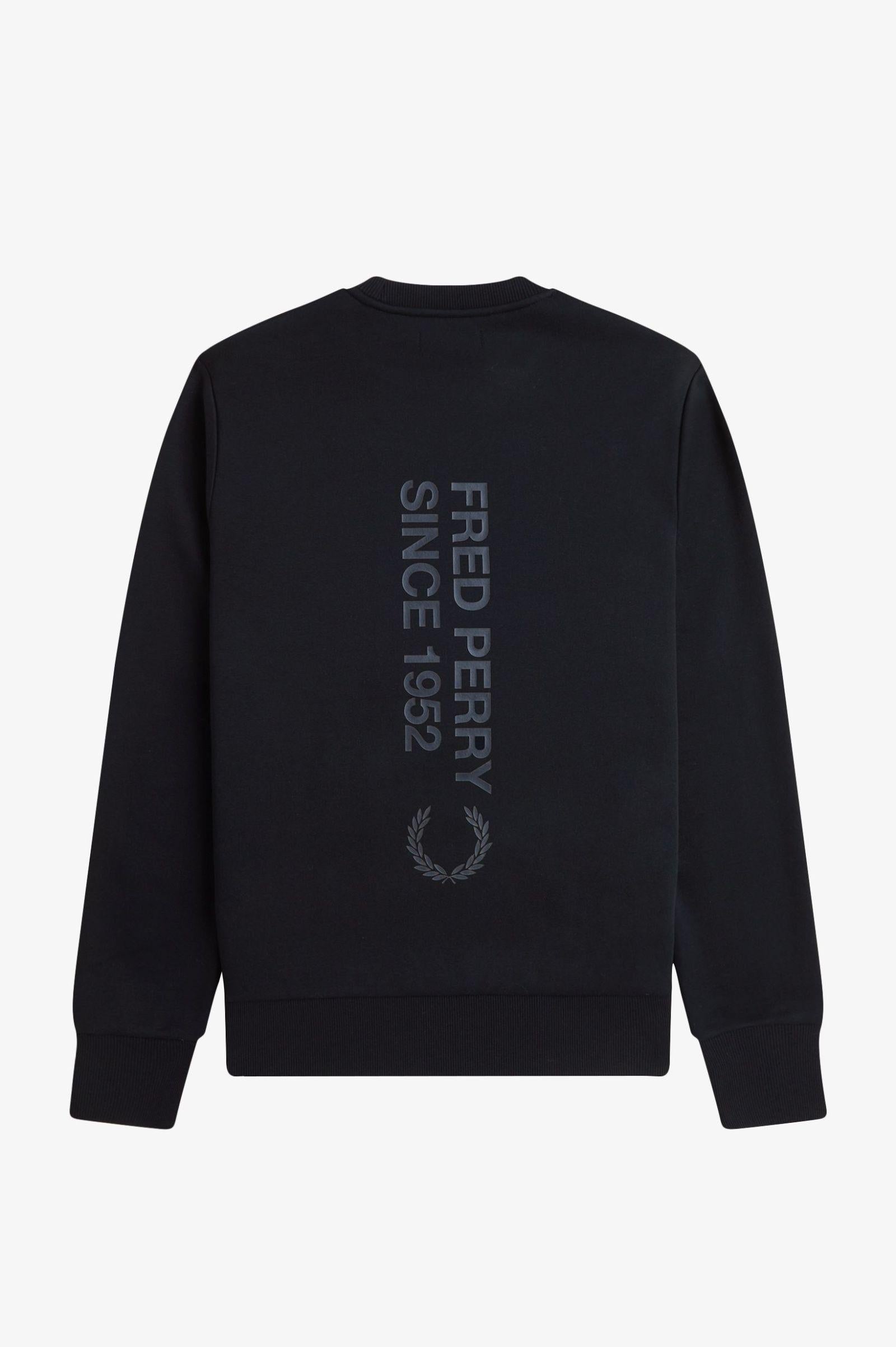 Felpa girocollo con logo in evidenza M136955 102 FRED PERRY 