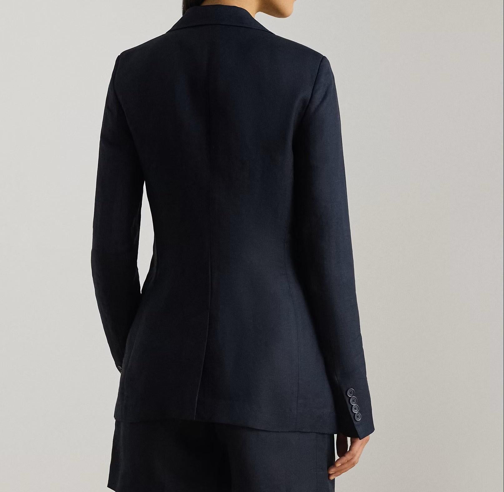 Woven blazer linen visc 200P13643 001 LAUREN 