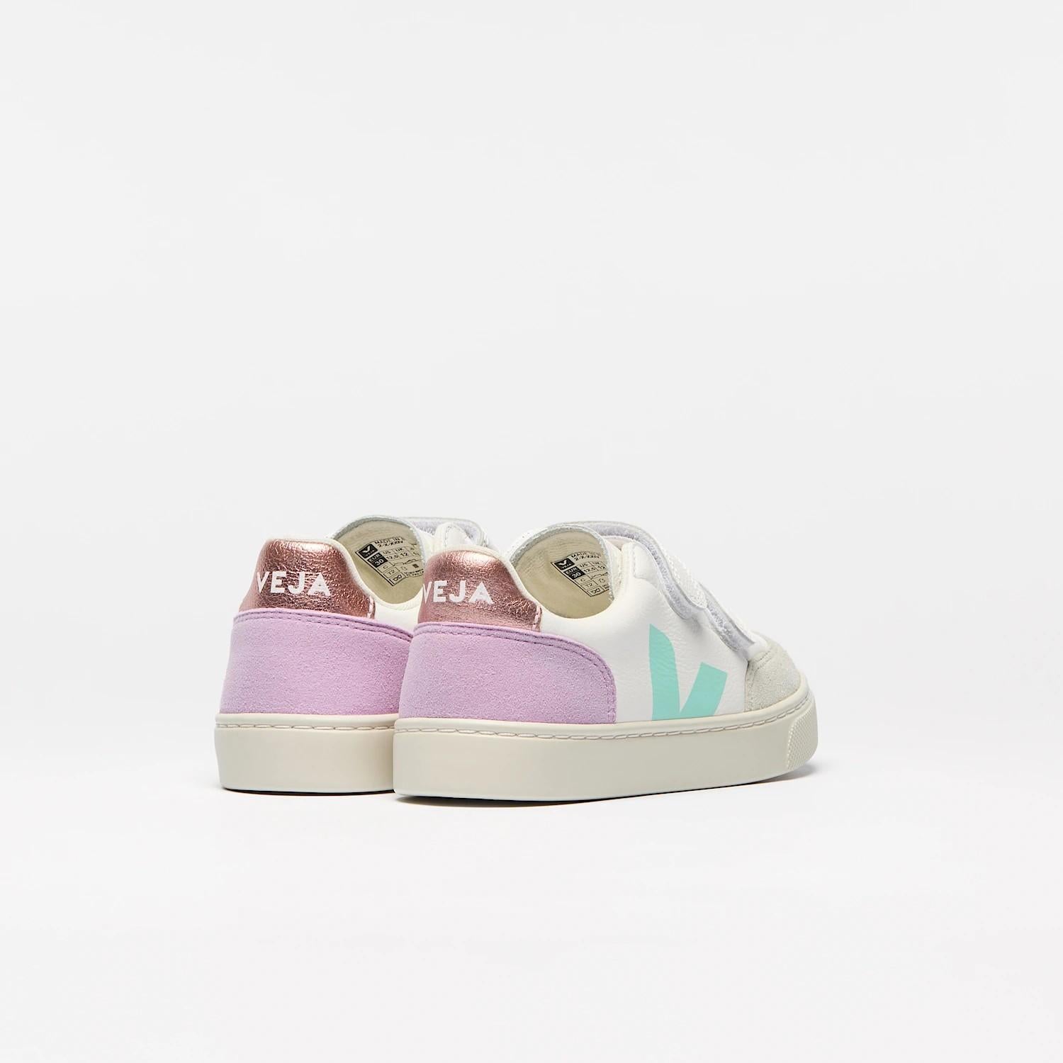 V-12 leather white multico orchid XV05037 93CA VEJA 