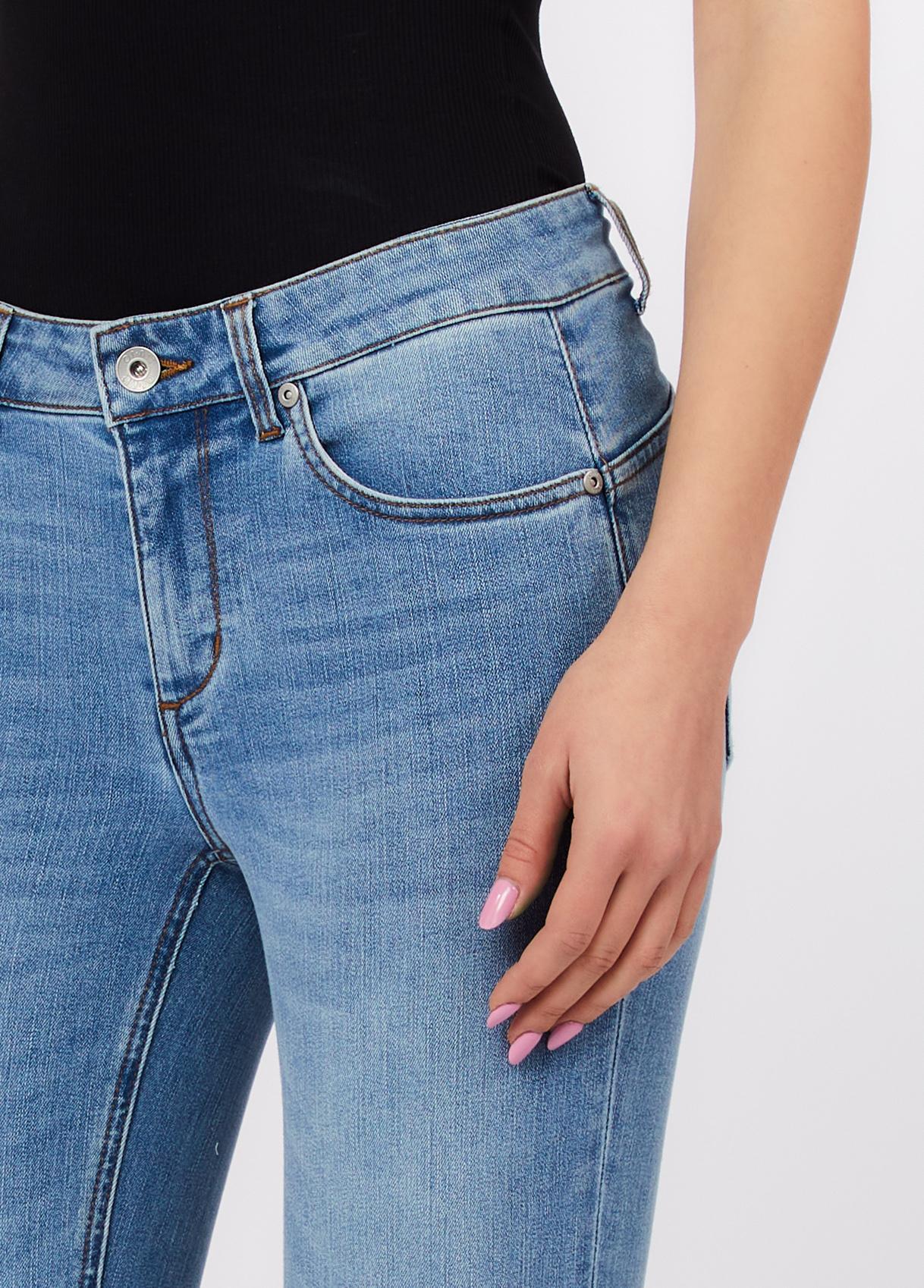 Jeans skinny con risvolto UA6006D0318 79032 LIU JO BLUE DENIM 