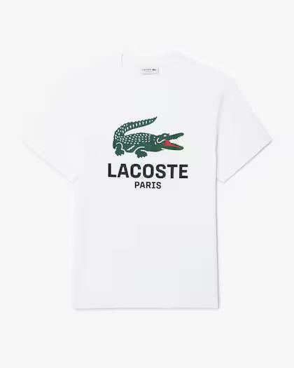 T-shirt in cotone stampato TH5634 001 LACOSTE 