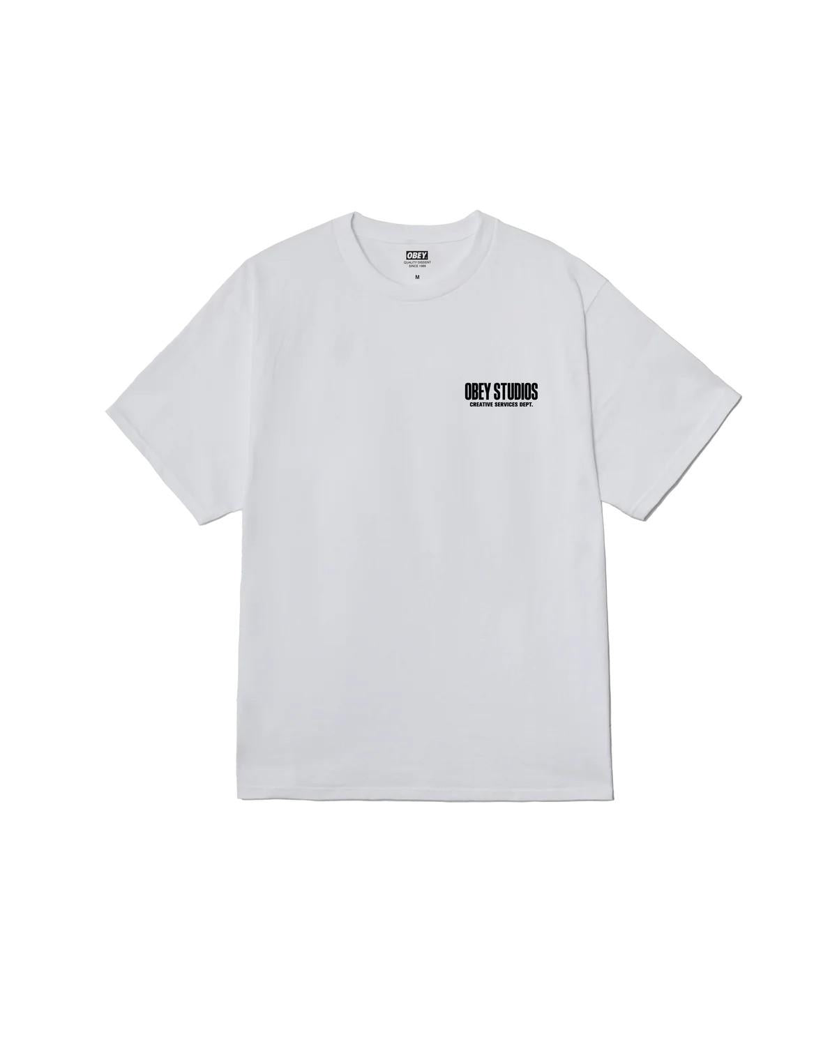Creative services dept. classic t-shirt 165264301 WHT OBEY 