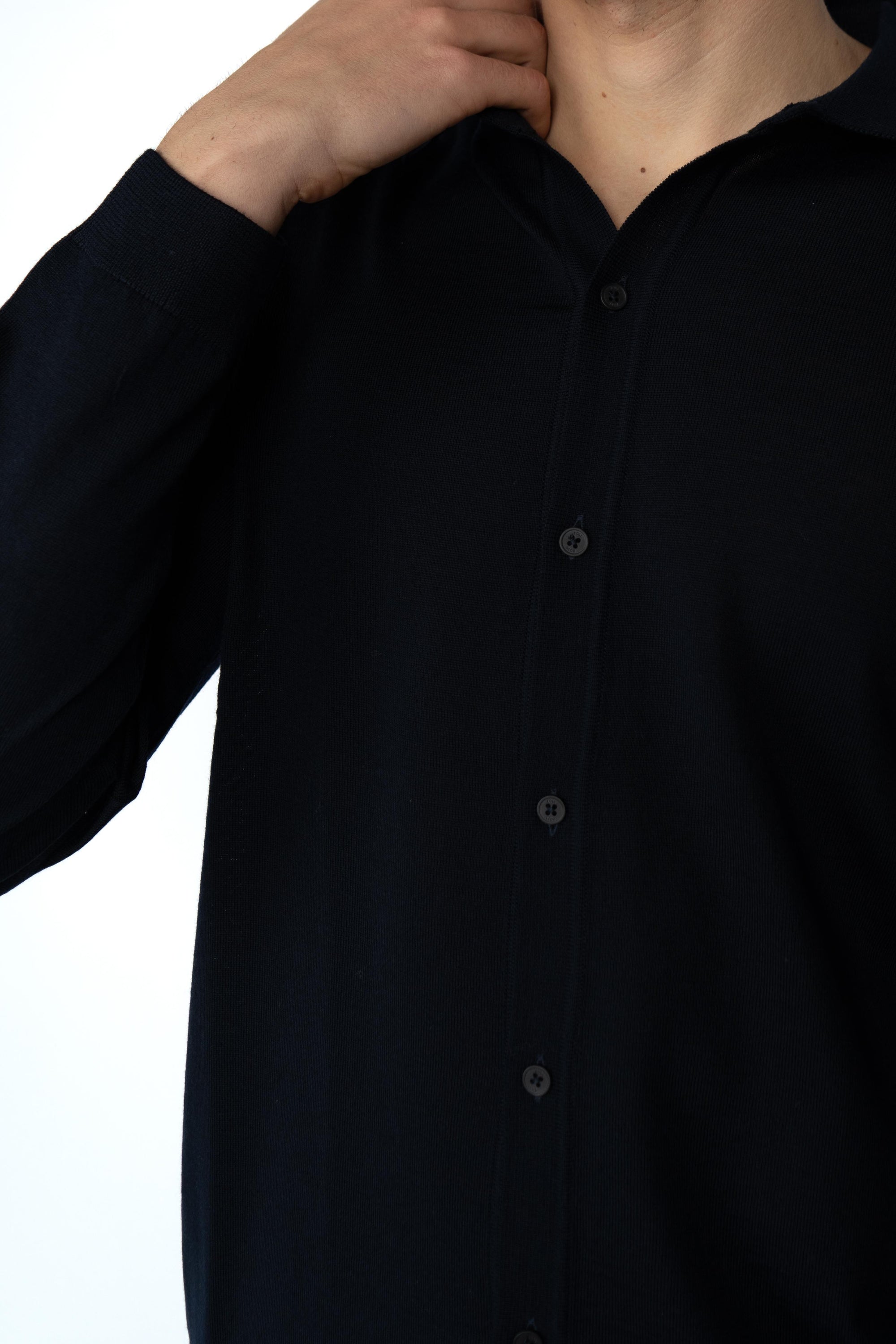 Cardigan con colletto polo 50550087 404 BOSS 