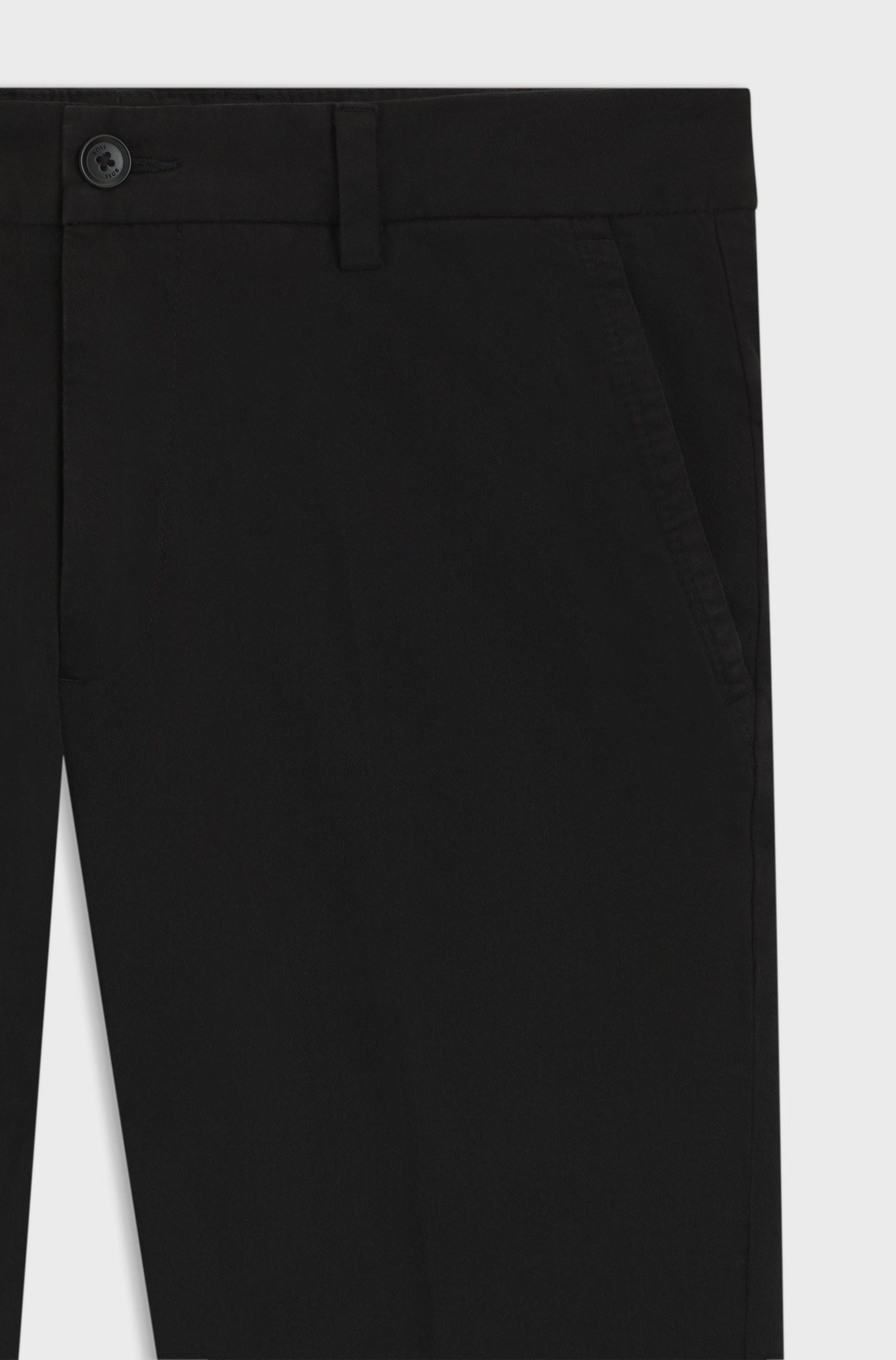 Pantaloni slim fit in gabardine di cotone elasticizzato 50543312 001 BOSS 
