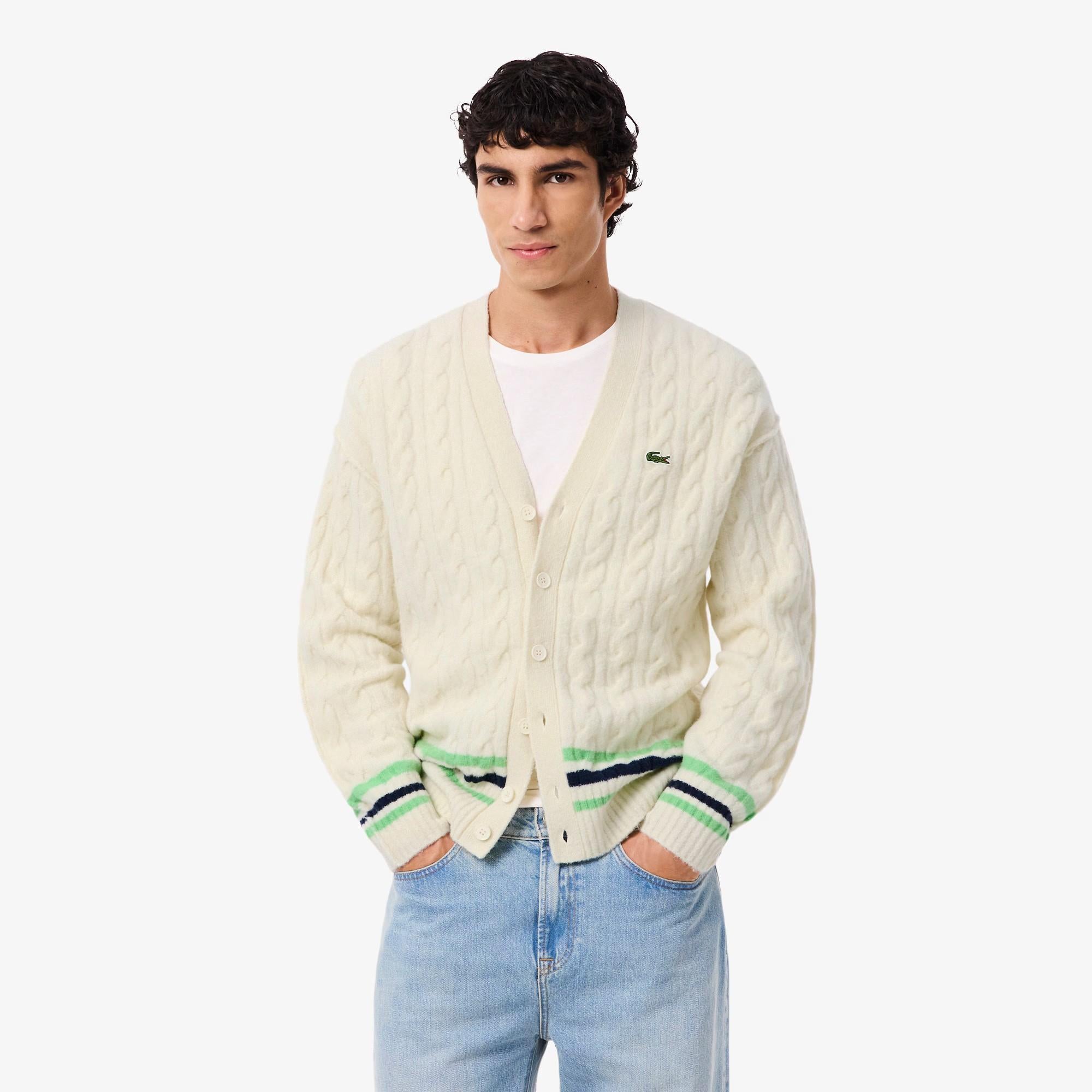 Cardigan a trecce AH5981 9II LACOSTE 