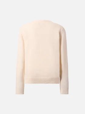 Girocollo Princess in misto cashmere con jacquard lurex Splendida Splendente PRC0001 01903I MC2 SAINT BARTH 