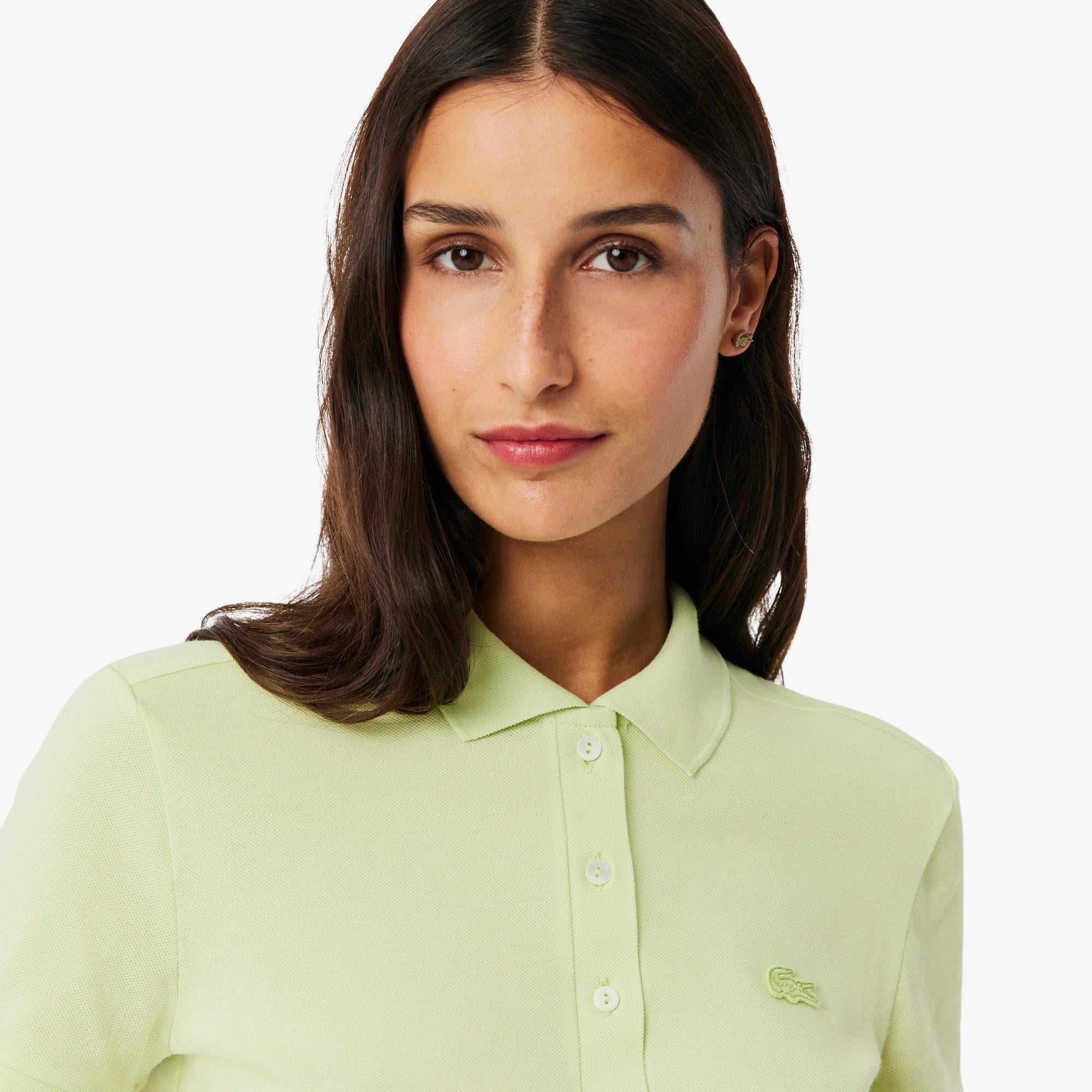 Polo da donna in piqué di cotone stretch Lacoste slim fit PF5462 BIC LACOSTE 