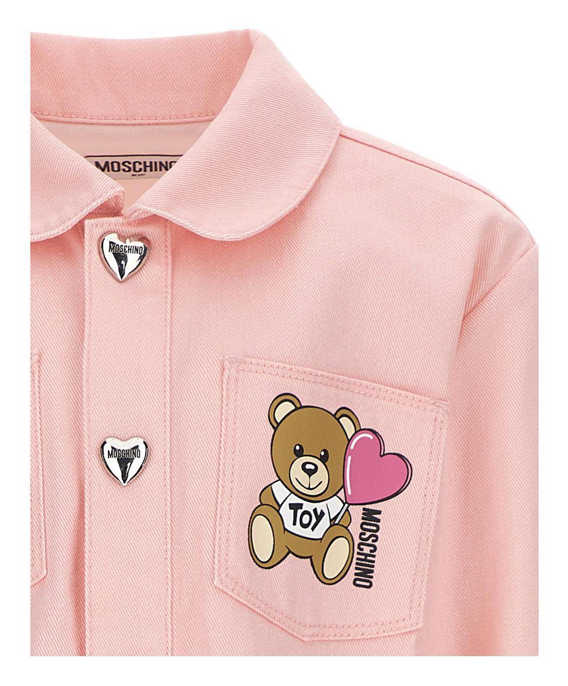 Giacca in gabardina di cotone Teddy Bear HDS04XLOA14 50209A MOSCHINO KID 