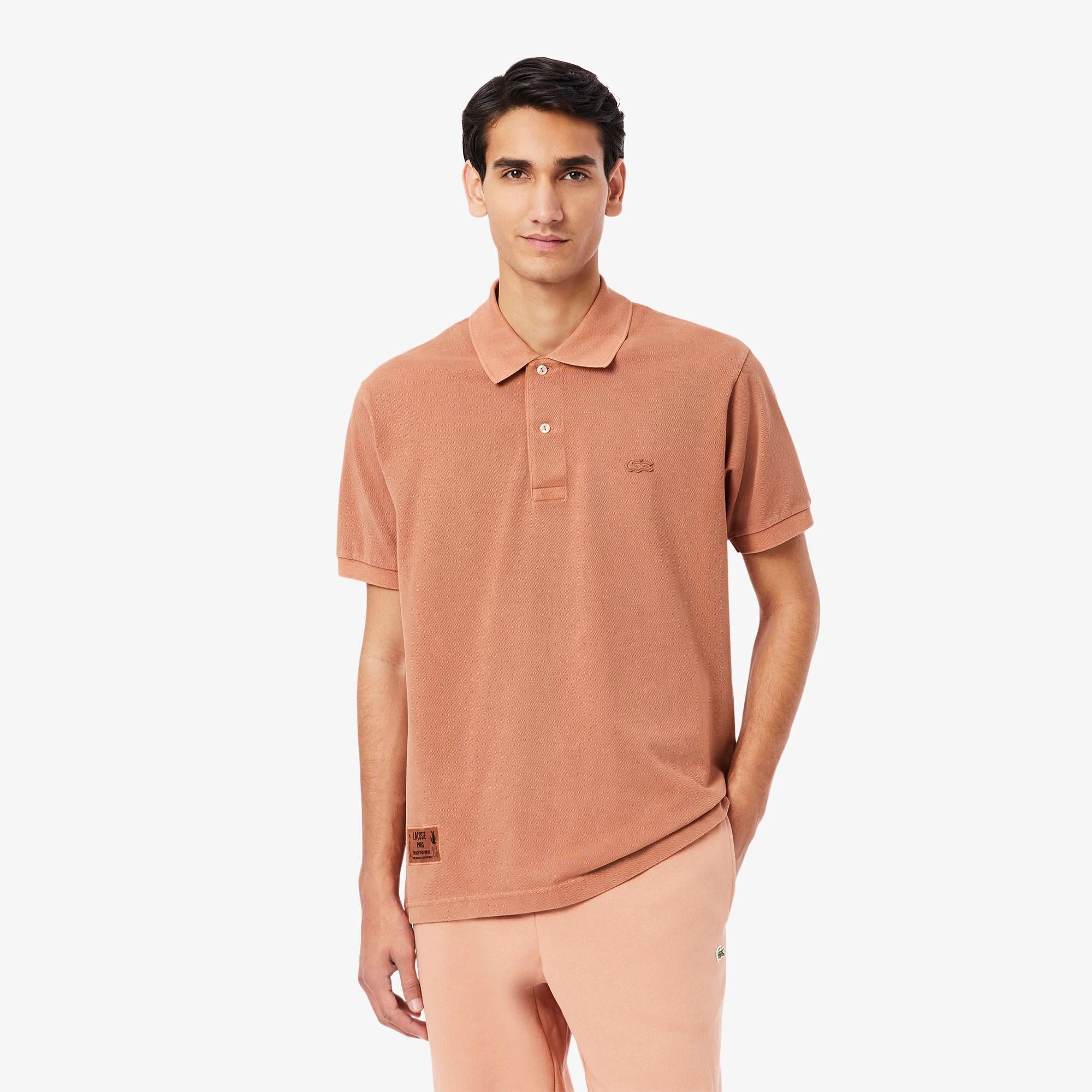 Polo in piquè di cotone classic fit effetto lavato PH9868 I1K LACOSTE 