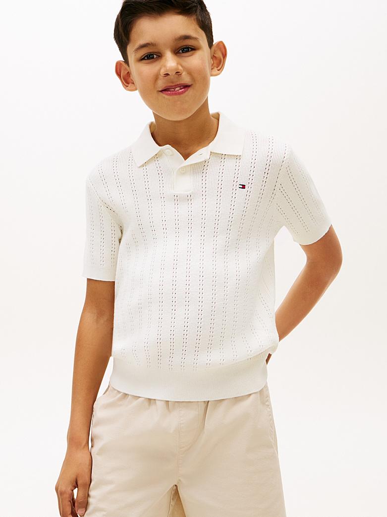 Polo in maglia traforata KB0KB10251J YA8 TOMMY HILFIGER 