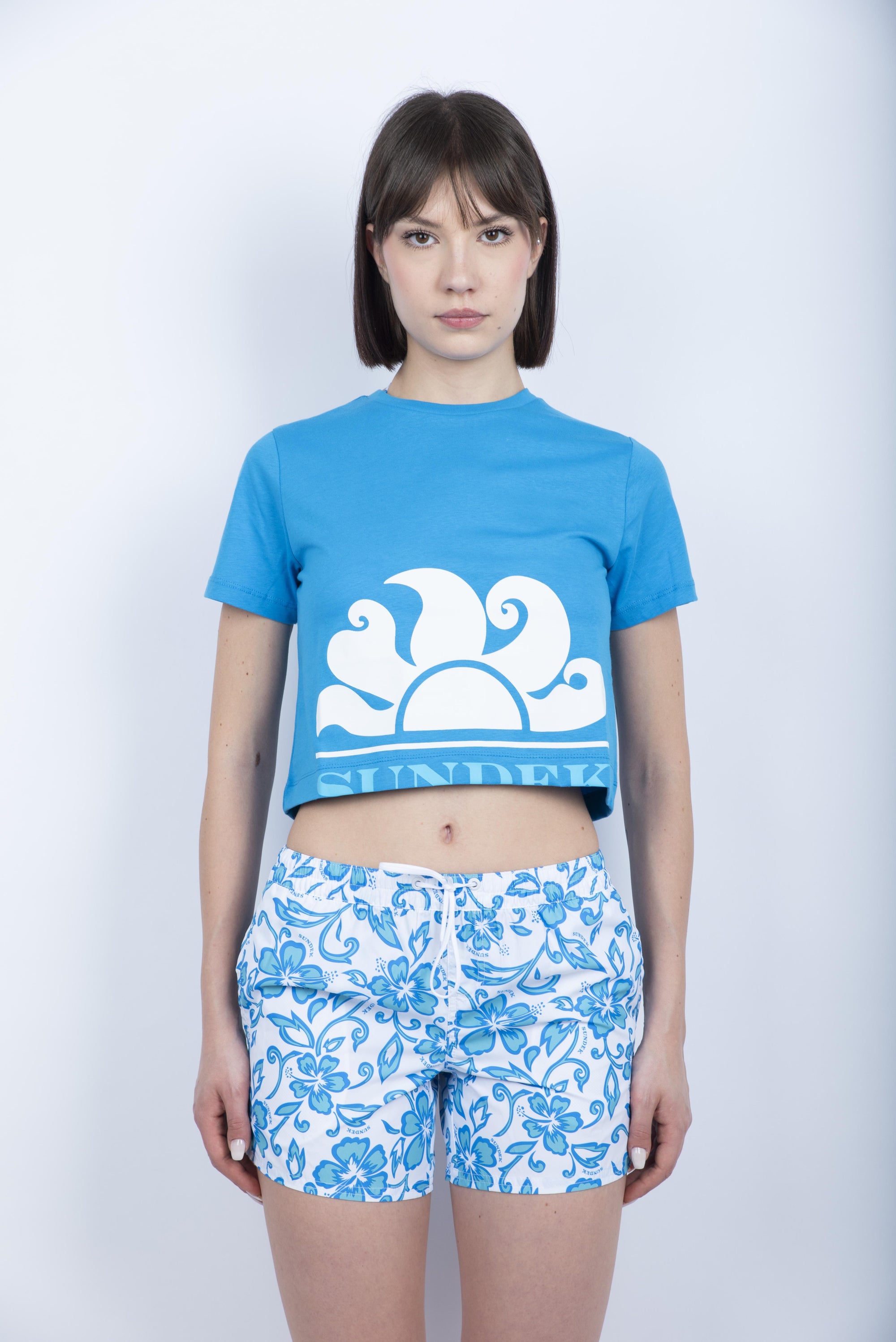 T-shirt crop bilberry W740TEJS000 A7401 SUNDEK 
