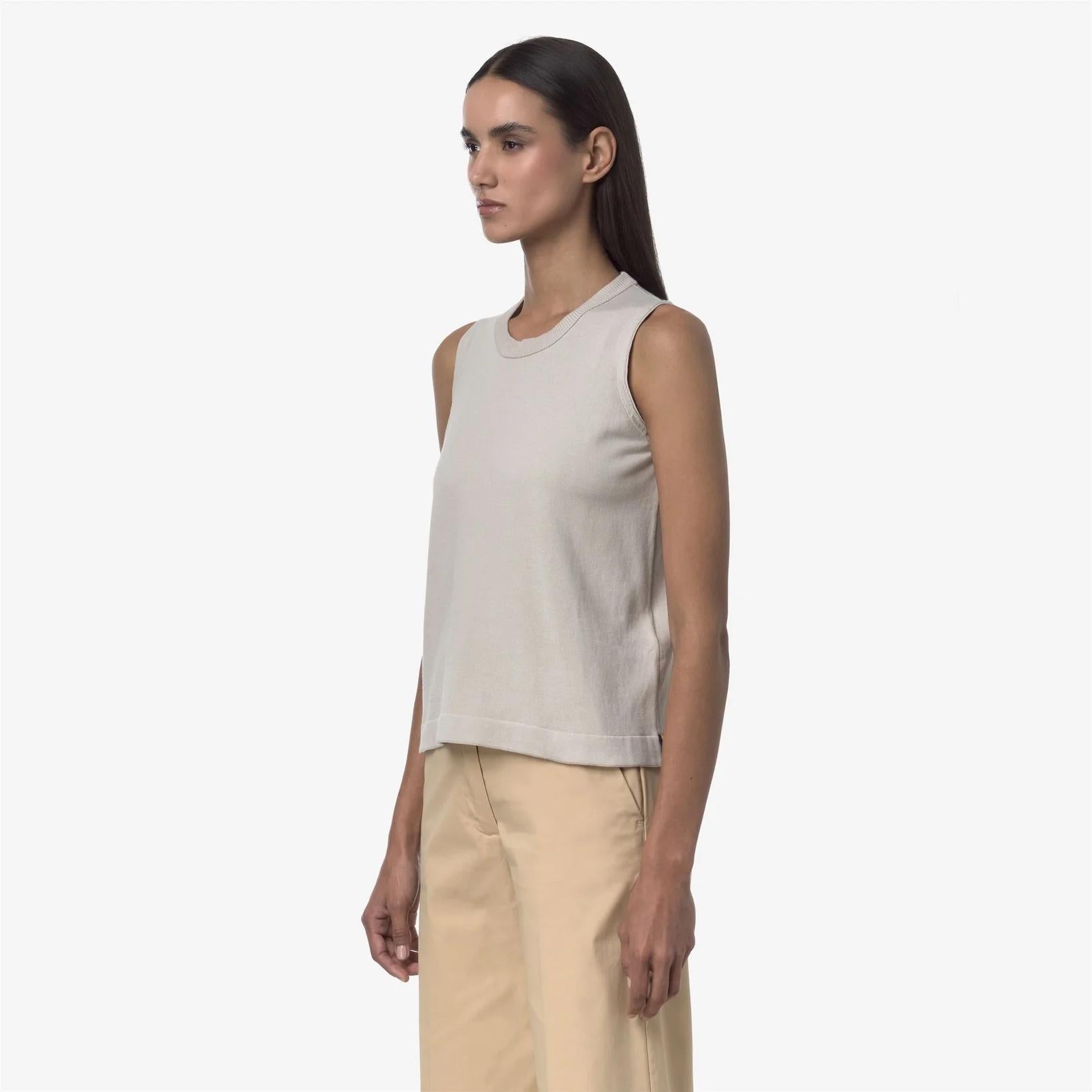 Gilet Geri in maglia donna beige K61276W 634 K-WAY 