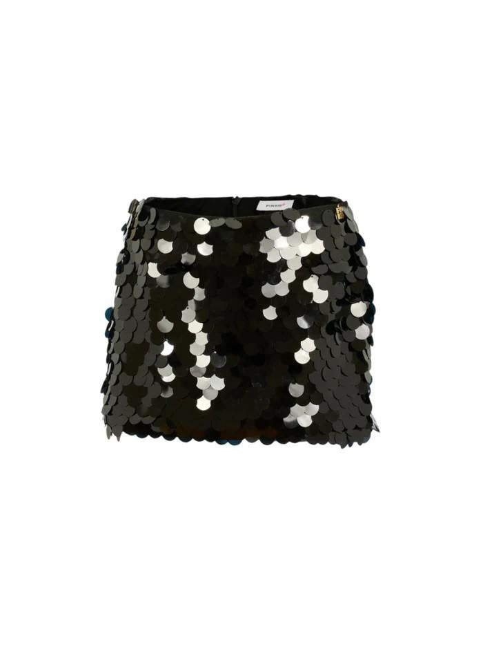 Gonna con paillettes KFGO010CTV097 N000 PINKO 