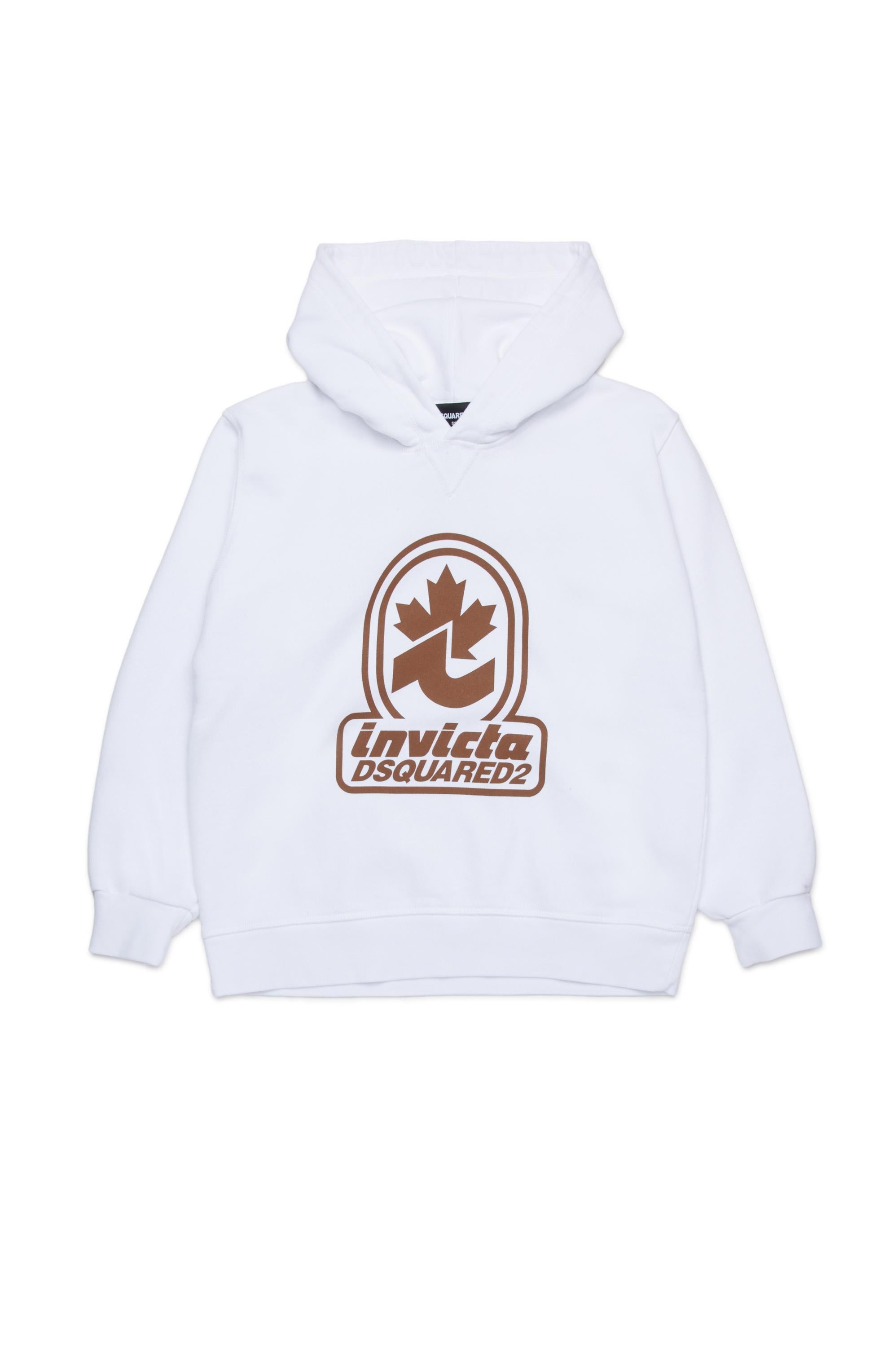 D2Kids Junior Invicta Hoodie White DQ2907D0AD2 DQ100 DSQUARED2 