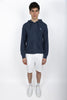 Felpa navy in spugna spa con cappuccio