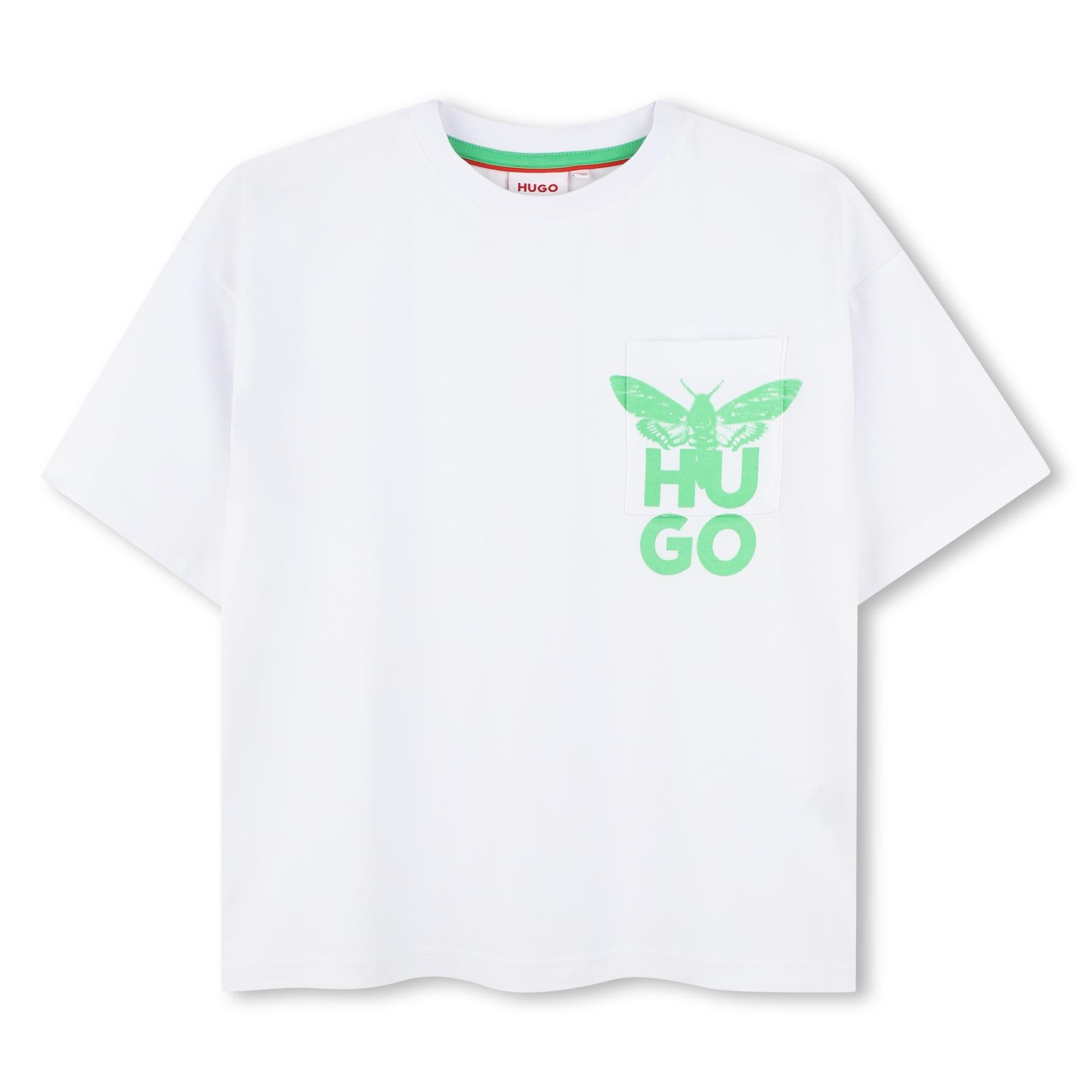 T-shirt grafica con falena G00340 10PA HUGO 