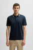 Slim-fit cotton polo shirt with striped collar