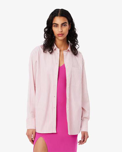 Camicia oversize in popeline di cotone CF0215 FLI LACOSTE 