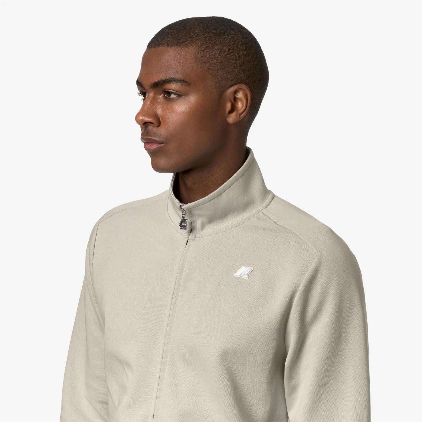 Giacca in pile athleisure da uomo beige K81369W 634 K-WAY 