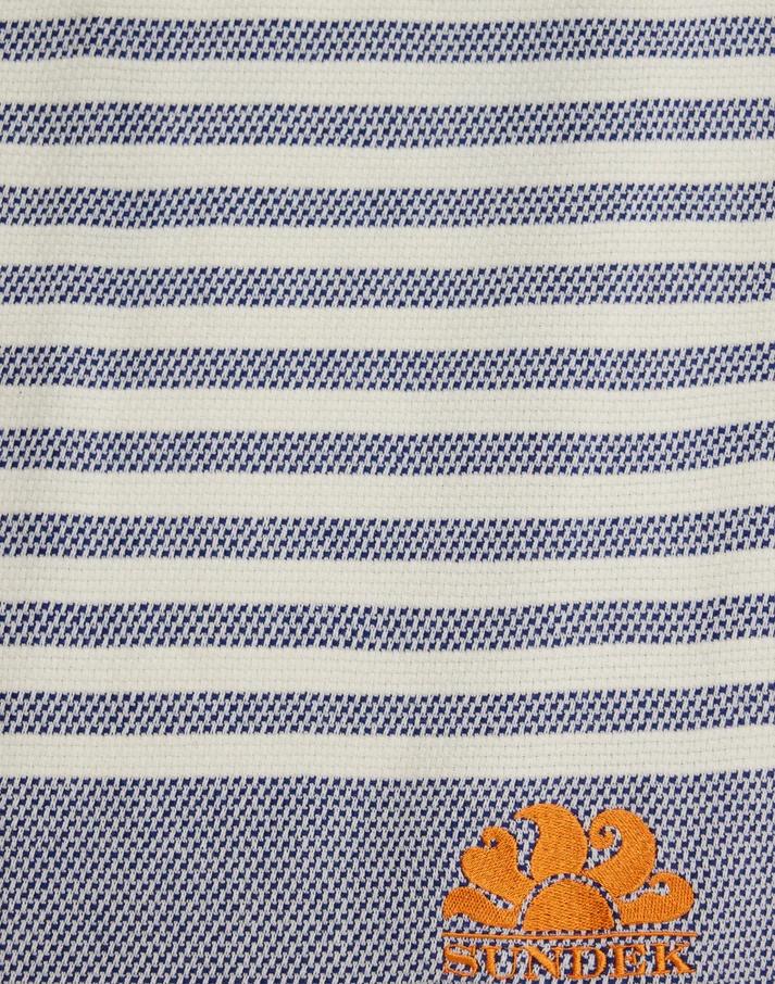 Telo mare jacquard a nido d'ape navy AM324ATC1000 00700 SUNDEK 