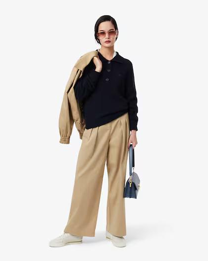 Maglione a collo alto in lana cardata AF4010 166 LACOSTE 