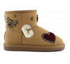 Corduroy winter boot with patch