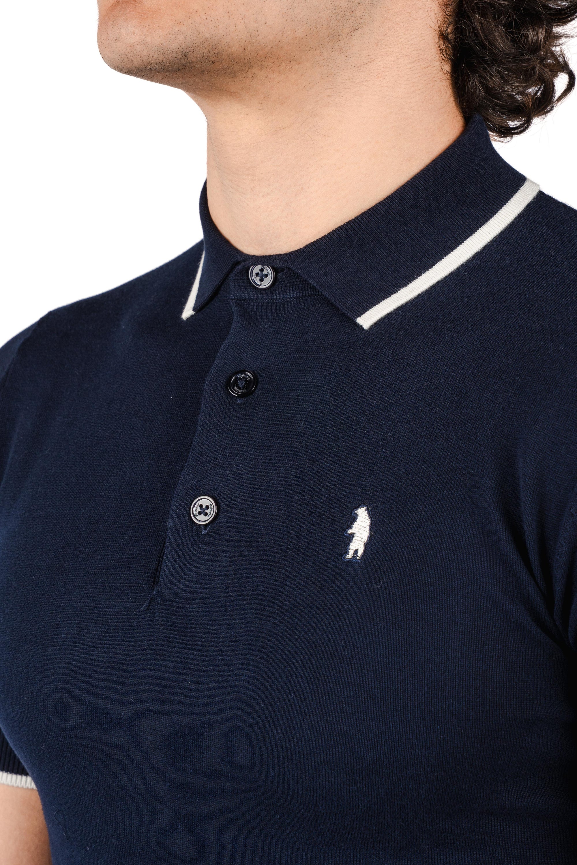 Polo con dettagli a contrasto R5012M261 NAVY REFRIGUE 